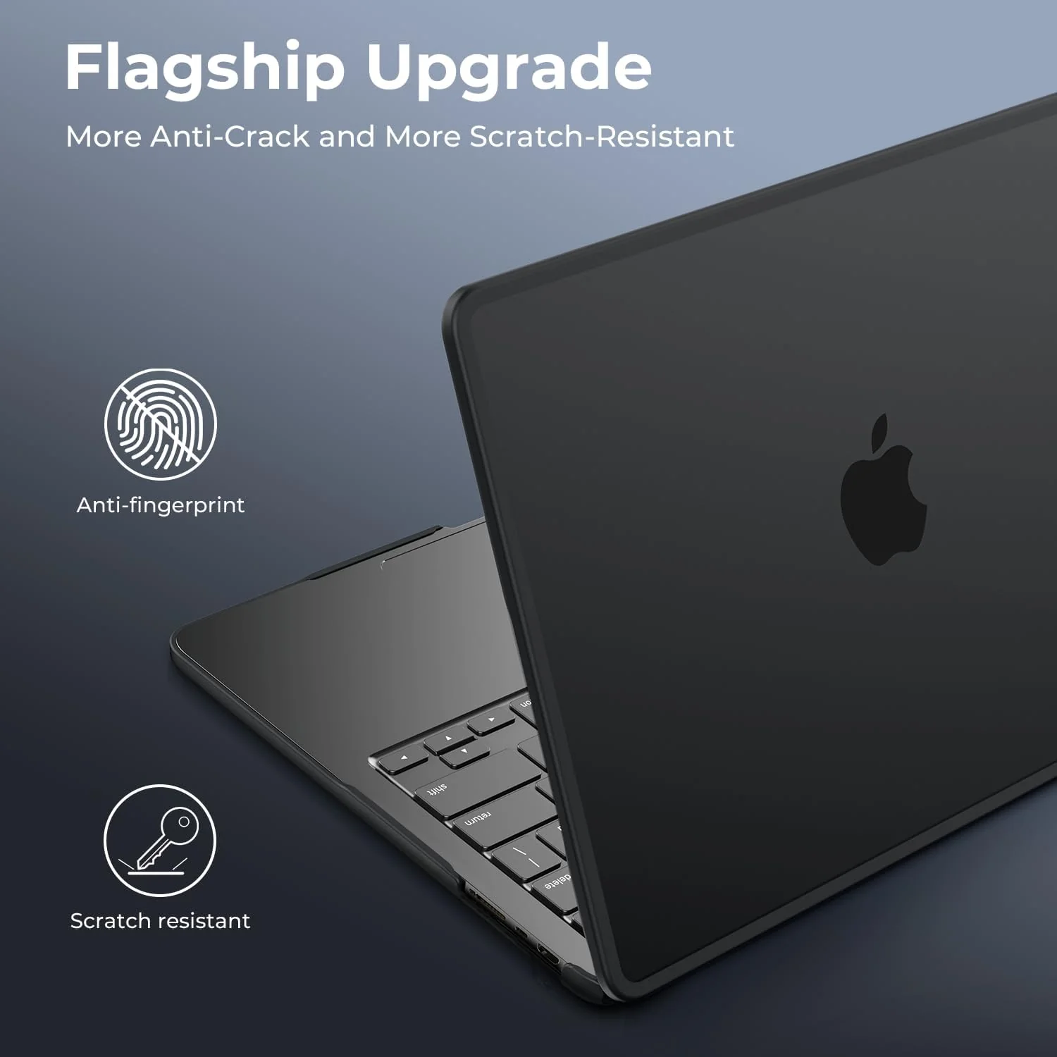 BlueSwan Frosted Black Hard Shell Case for MacBook Pro 14-inch Laptop DEMO - Image 6