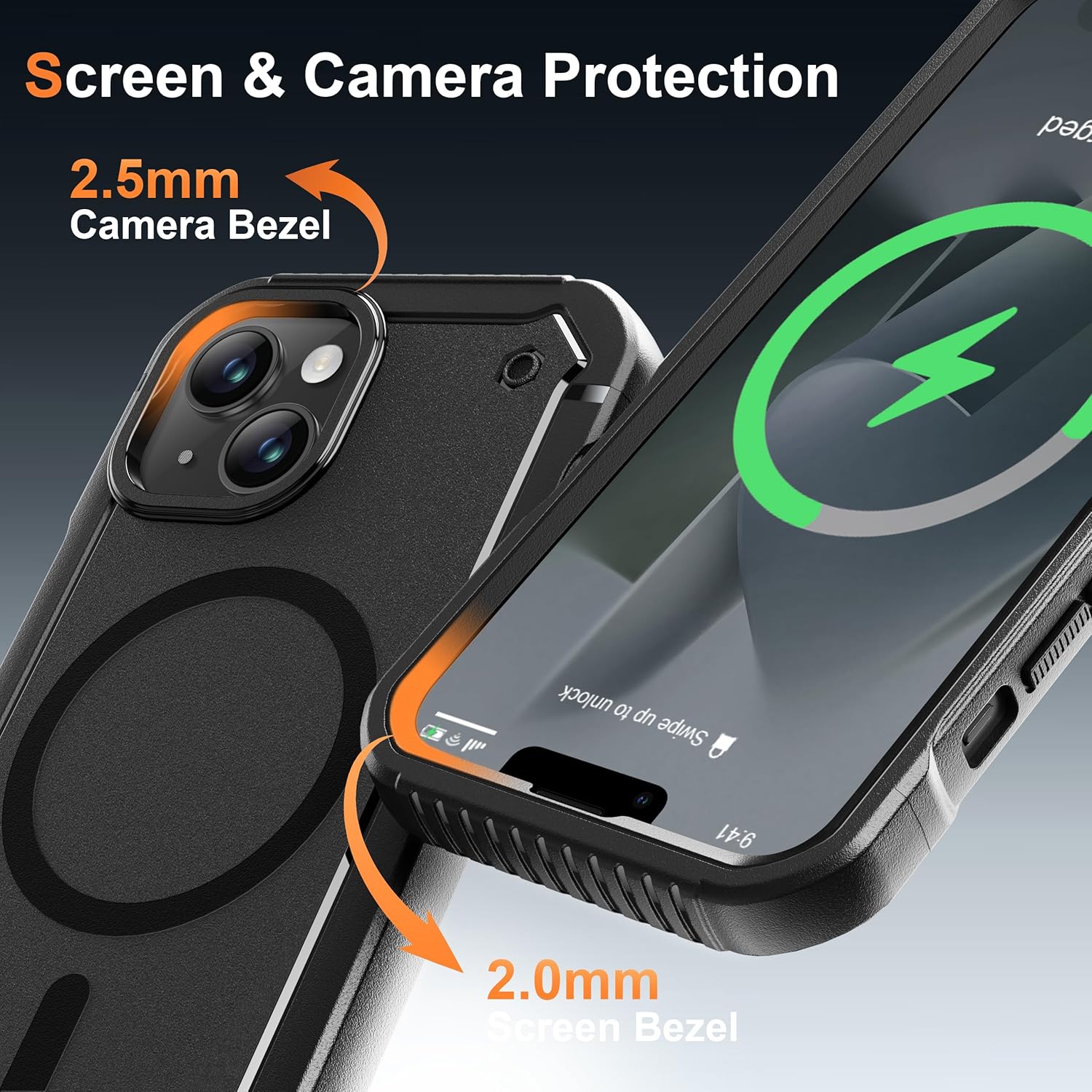 ORETECH Magnetic Basic Cases iPhone 14 Case with 2 Screen Protectors Heavy NEW - Image 4