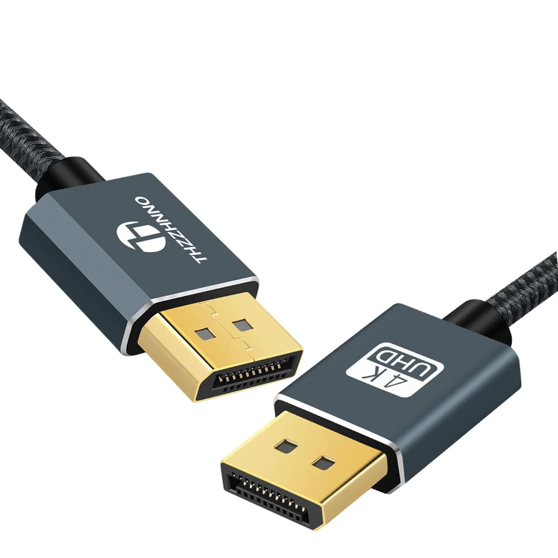 Thzzhnno 4K Cables DisplayPort Cable 30ft Nylon Braided 1.2 Black DEMO - Image 7
