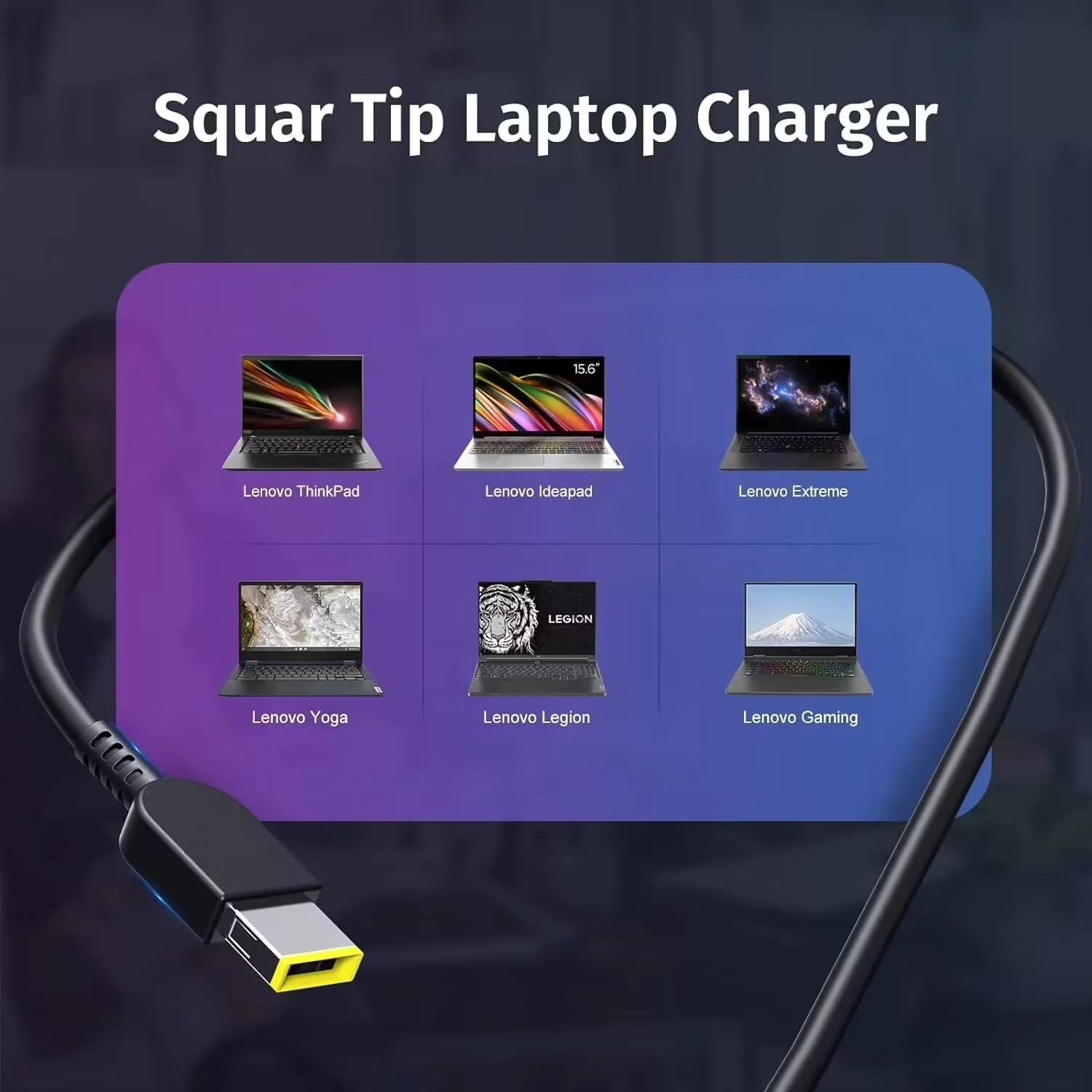 GTGUGR 135W Laptop Charger for Lenovo Yoga 720-15IKB IdeaPad Y40-70 Y50-70 DEMO - Image 2