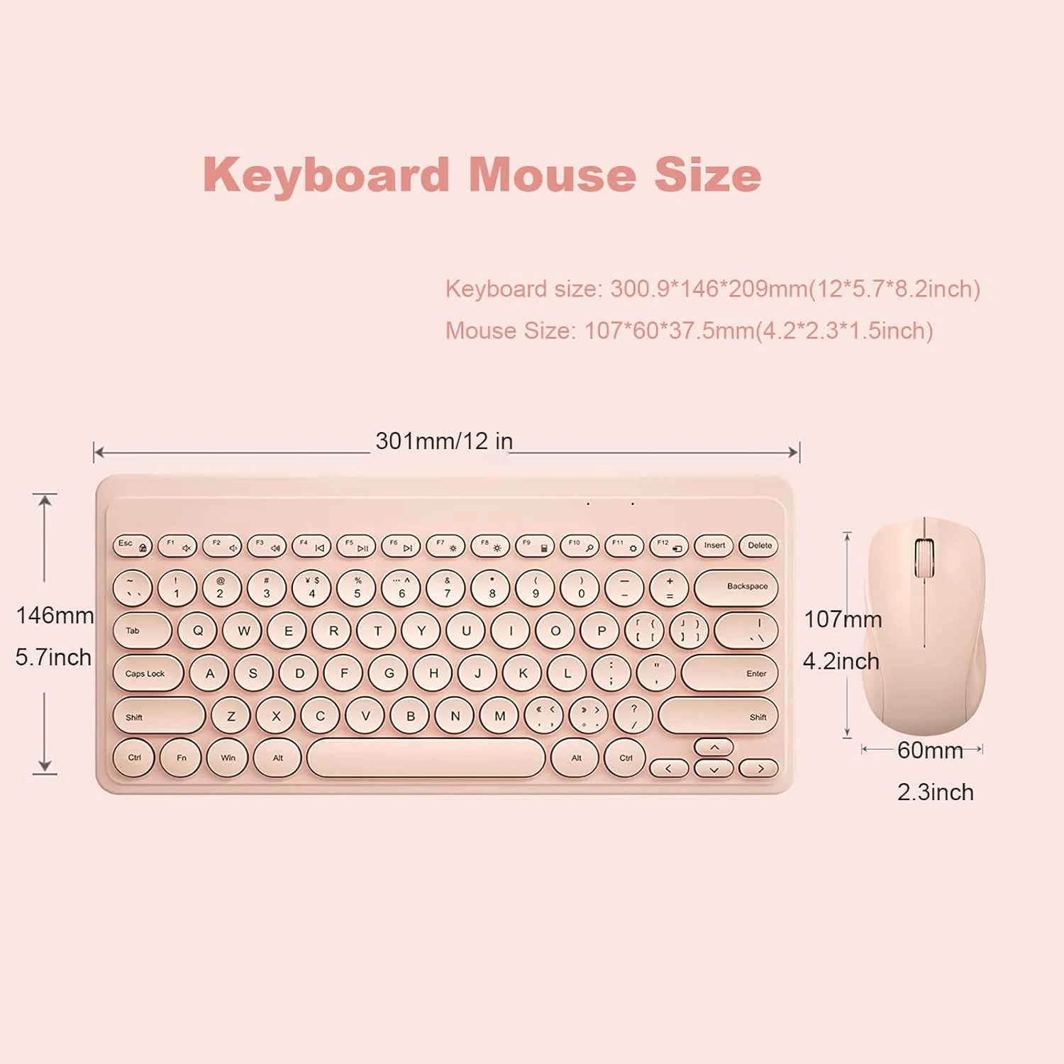JieruiDeng 79-Key Retro Mini Cute Pink Computer Keyboard for Home Office DEMO - Image 5