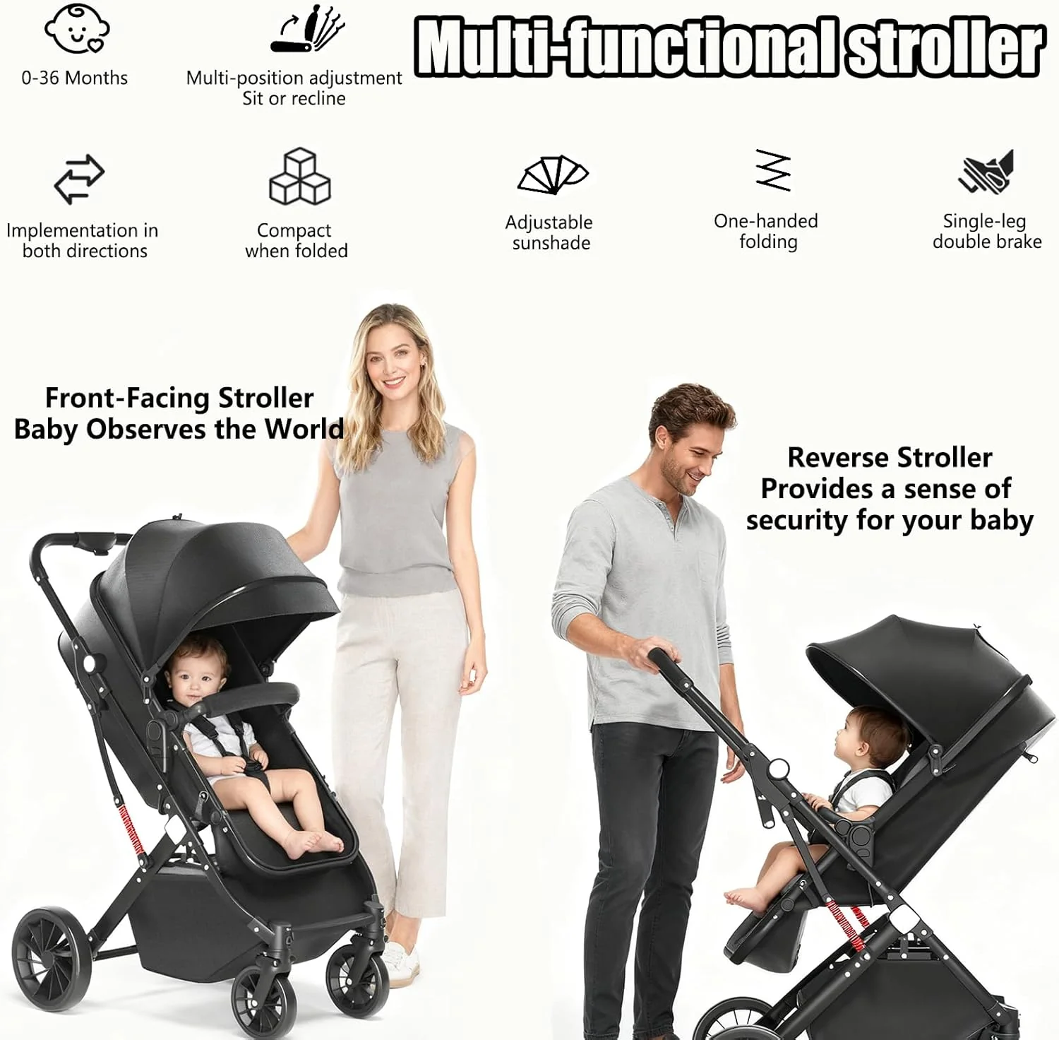 Tilpes Lightweight Buggies Aluminium Alloy Buggy Pram for Newborn to DEMO - Image 3