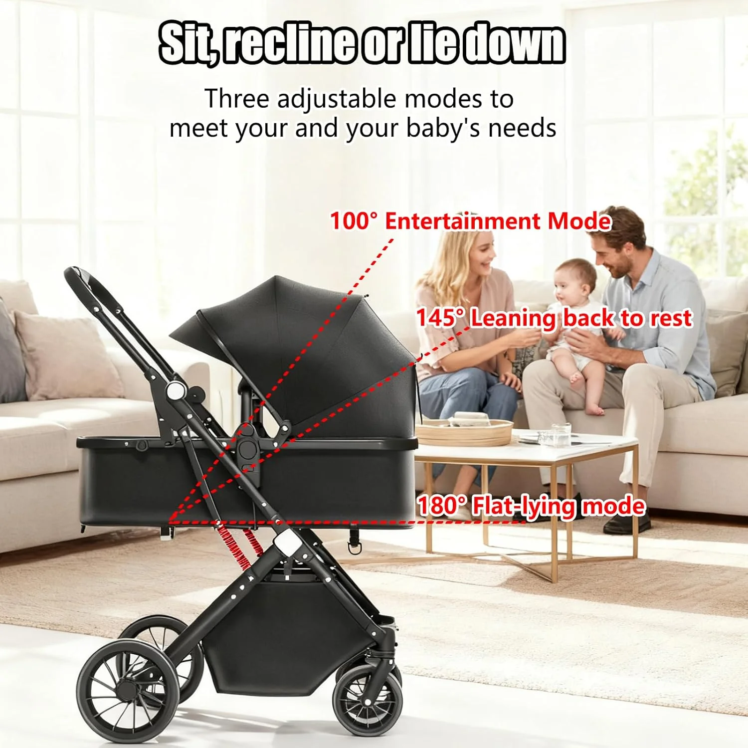 Tilpes Lightweight Buggies Aluminium Alloy Buggy Pram for Newborn to DEMO - Image 4