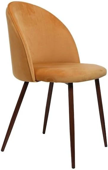 Levede Velvet Dining Chairs Set of 2 Chic Kitchen Orange Size 47 Γ 48cm DEMO - Image 6