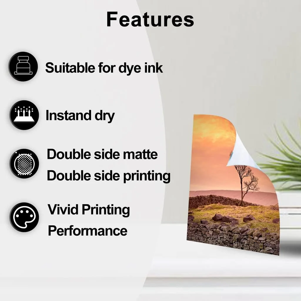 INKUWAY Thick Matte Double-Sided Photo Paper, 260gsm, 60 Sheets, Inkjet DEMO - Image 4