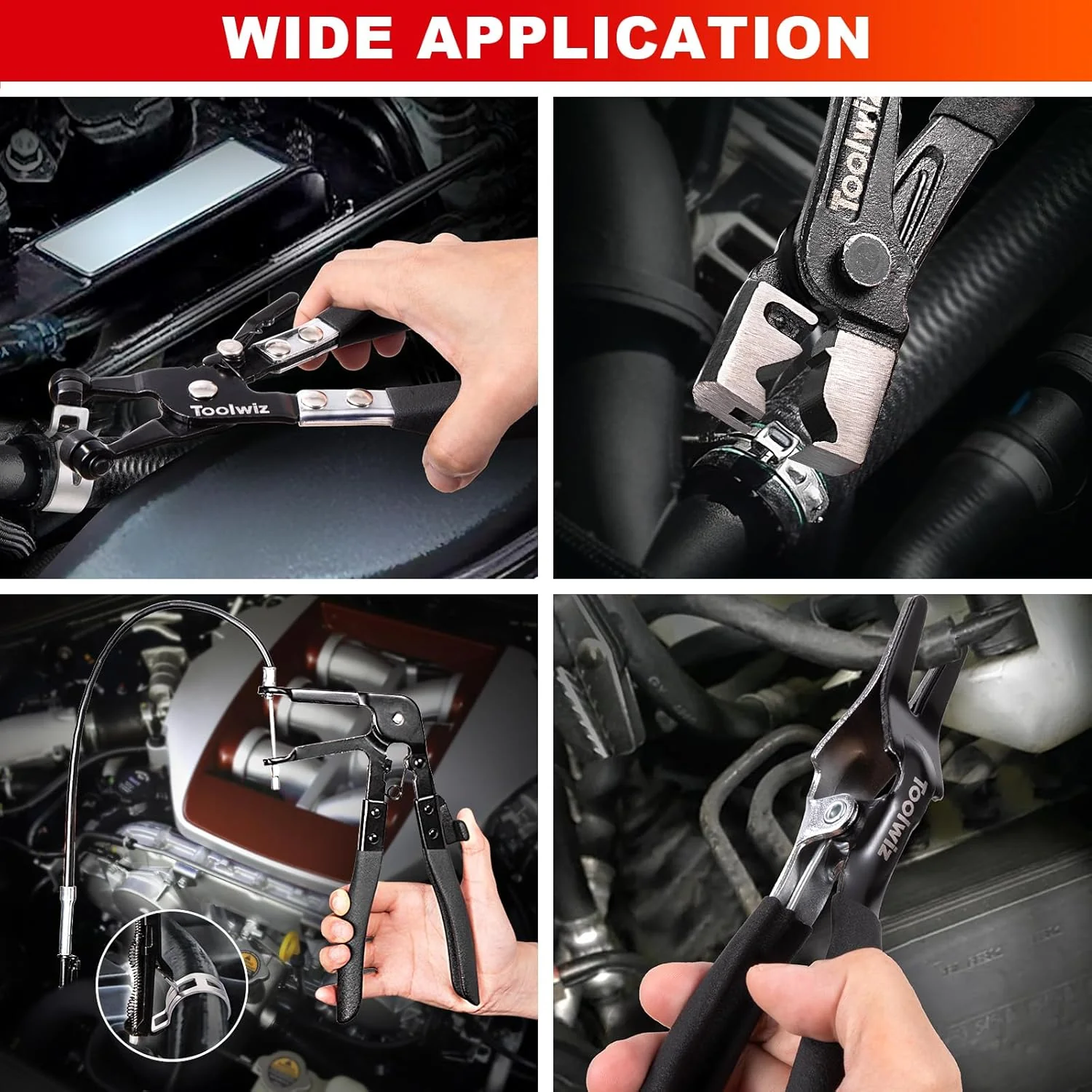 Toolwiz Hose Clamping Pliers Spring Coolant Radiator Clamp Carbon Steel NEW - Image 2