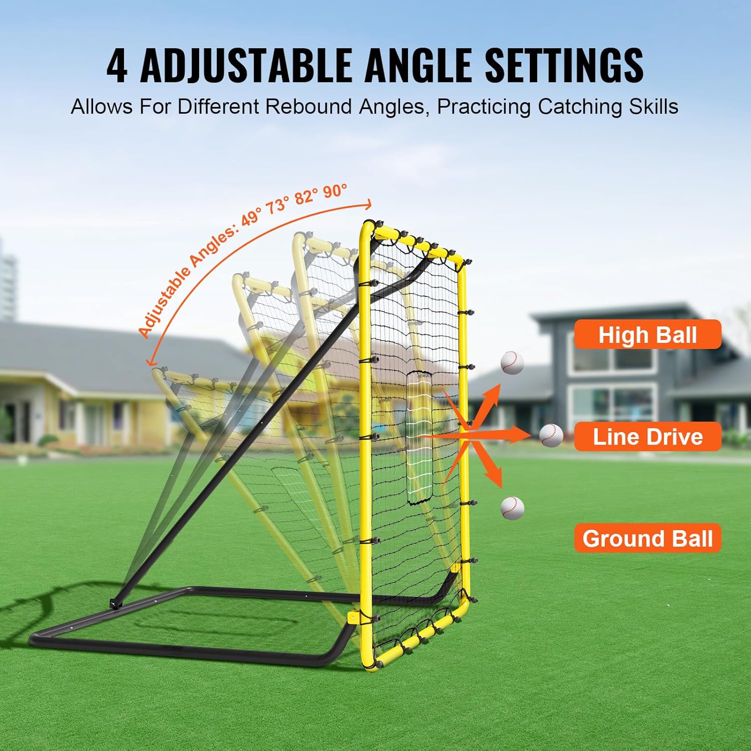 VEVOR Baseball Rebounder Net 4 x 4.5 Feet Pitchback Softball Training Size NEW - Image 3