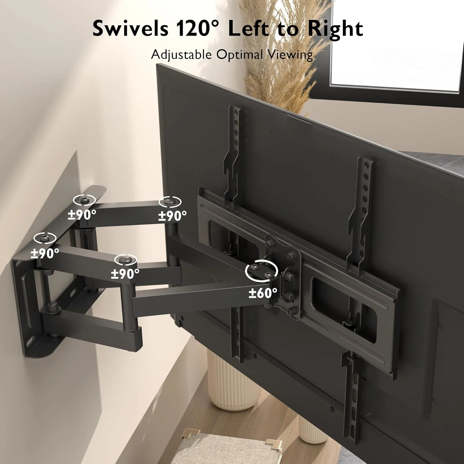 BONTEC TV Wall Mount for 23-70 Inch LED LCD Flat & Curved TVs Swivels Tilts DEMO - Image 3