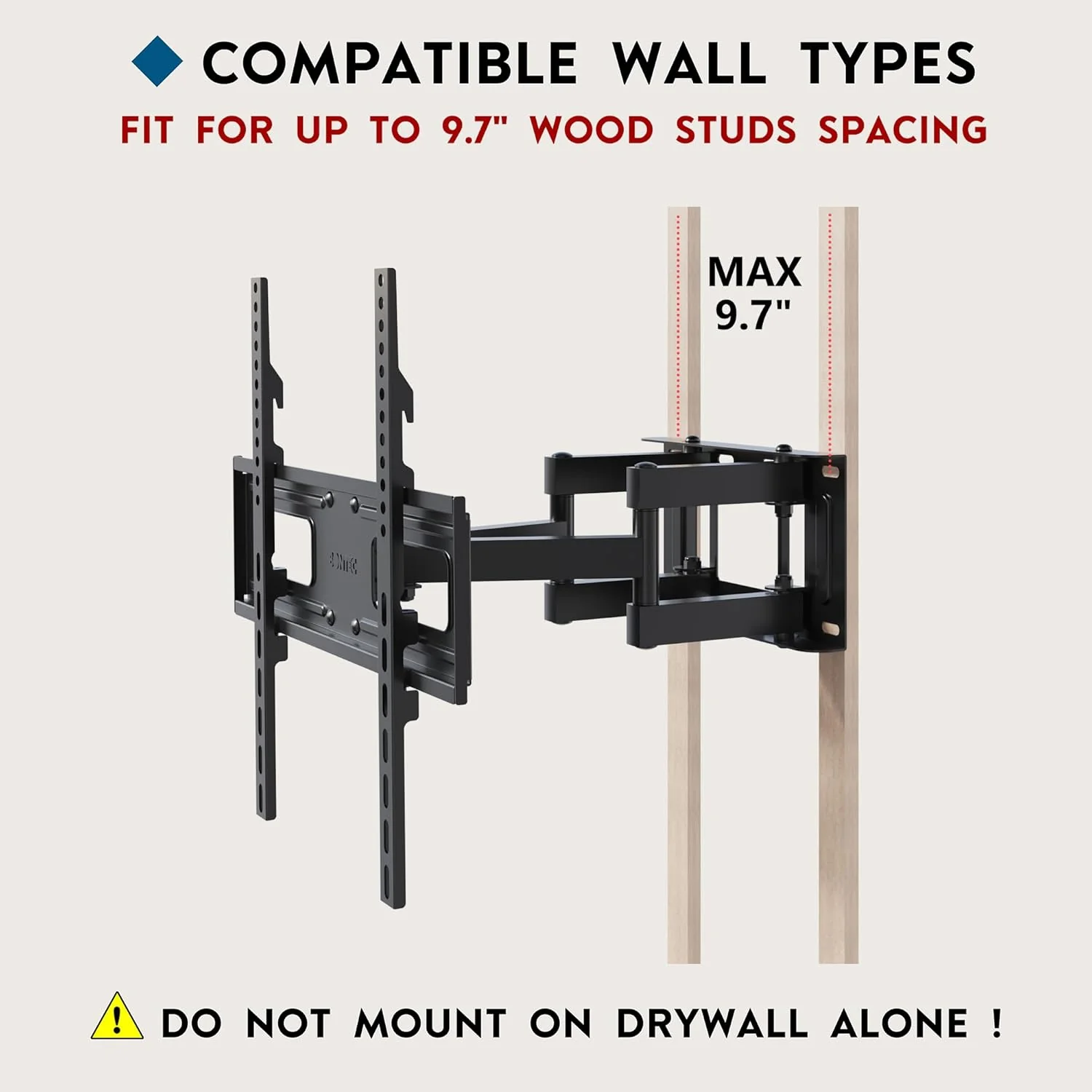 BONTEC TV Wall Mount for 23-70 Inch LED LCD Flat & Curved TVs Swivels Tilts DEMO - Image 7