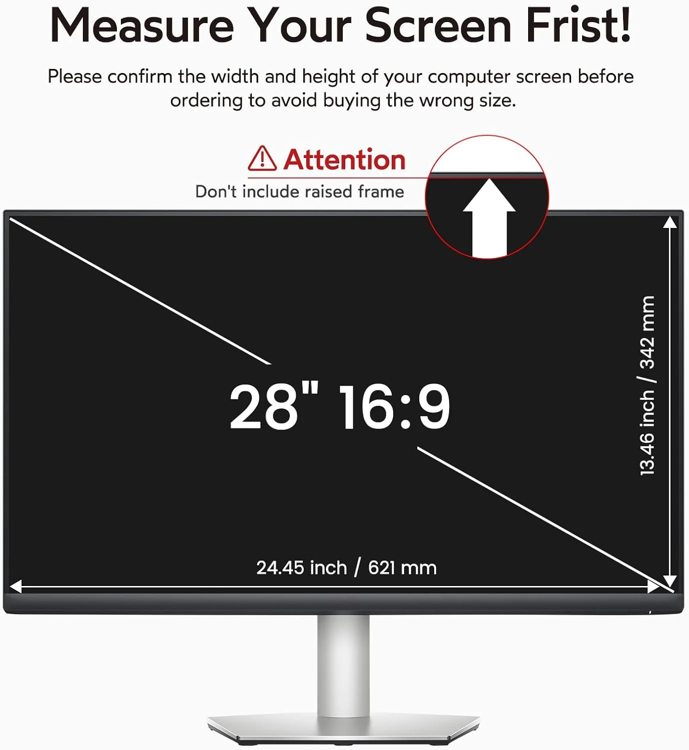 BERSEM 28 Inch Privacy Screen Protector for Computer Monitor 16:9 Ratio DEMO - Image 6