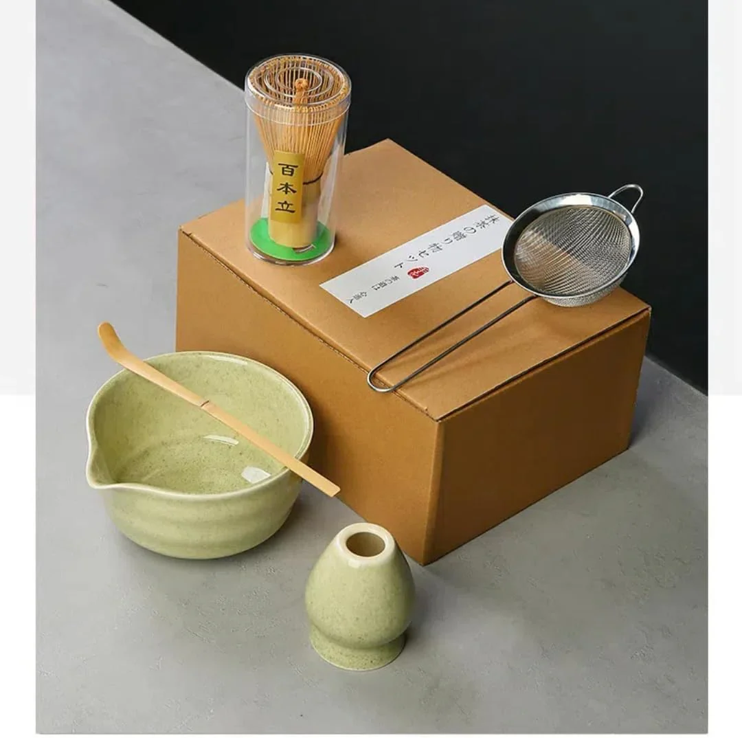 LCUKTX Emerald Tea Sets Green Matcha Tea Set with Bamboo Whisk and Bowl for NEW - Image 6