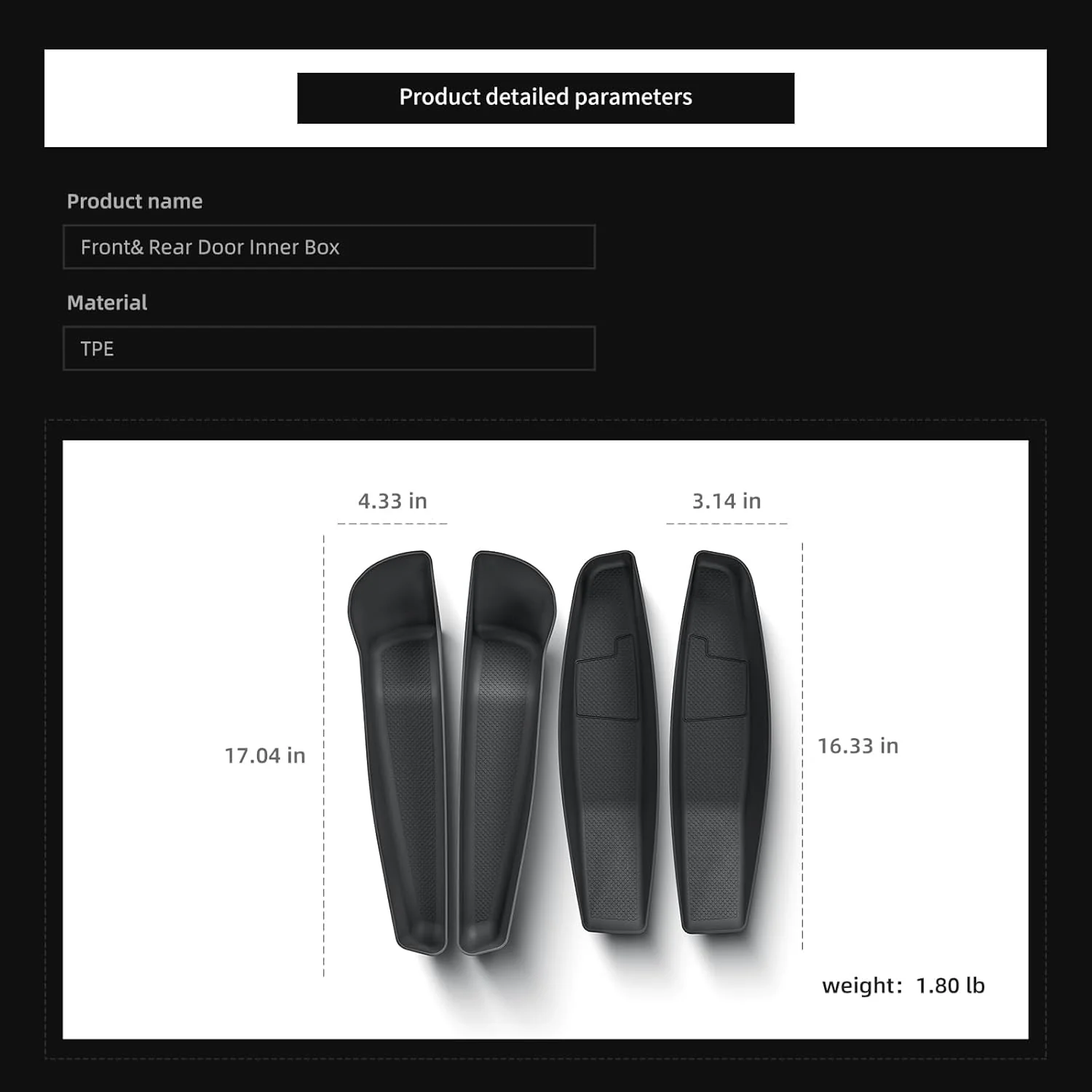 PAOFUFUI Black Storage Boxes & Trays for Tesla Model Y - Organize Your Car DEMO - Image 7