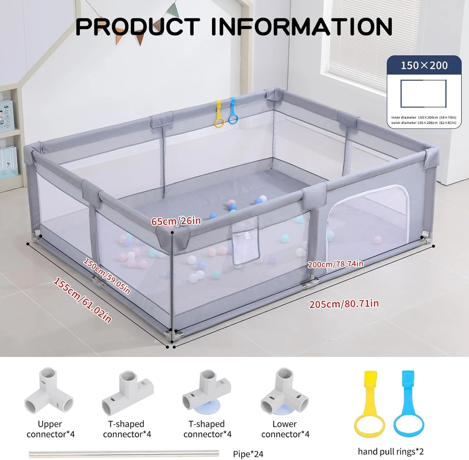 Infant Shining Large Playard Furniture Stainless Steel Gray Recreation Area NEW - Image 4