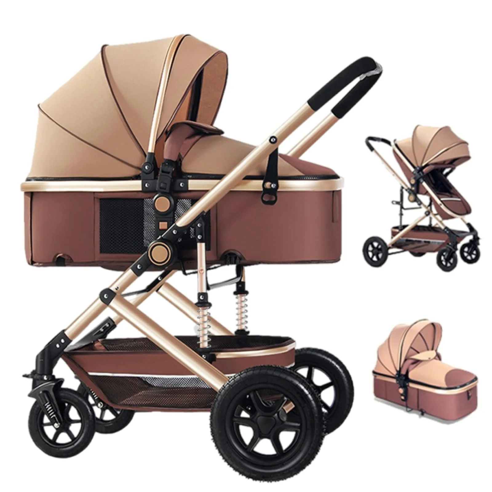 Gdaytao 3-in-1 Prams Convertible Baby Stroller Pram with Extra-Wide DEMO