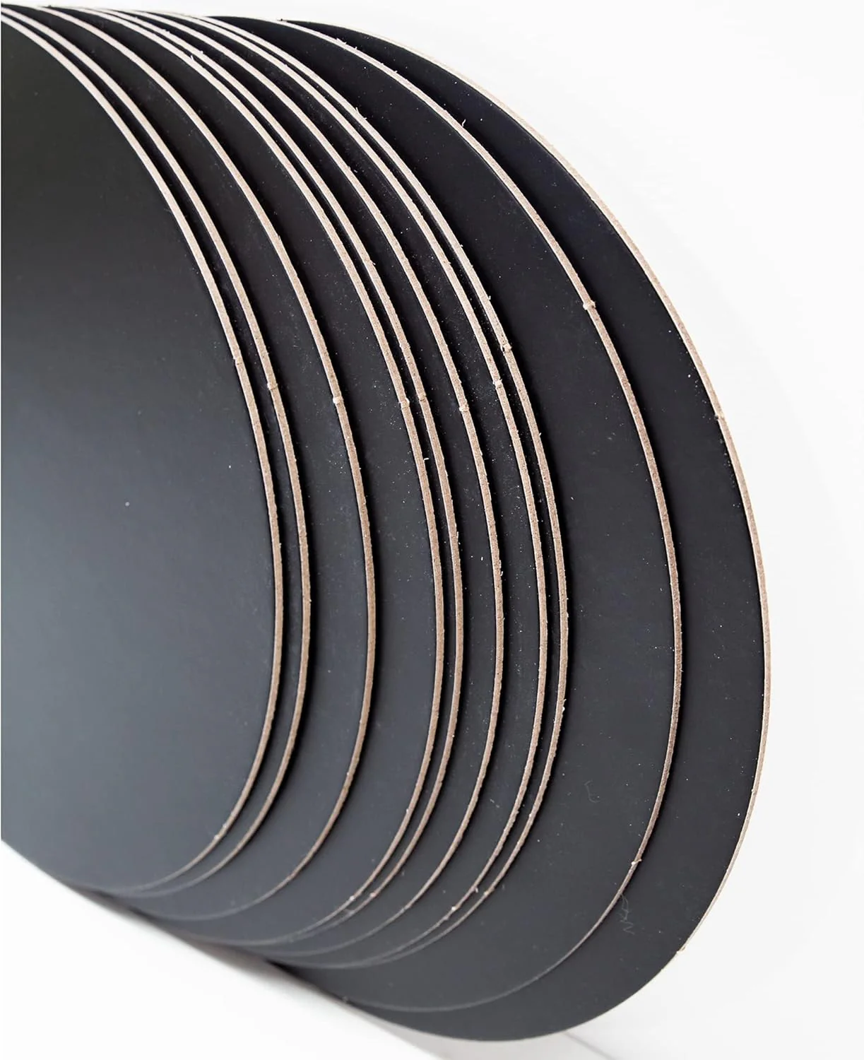 Deliciously Boxed 12-Inch Round Cake Boards Black Cardboard Base 50 Pieces DEMO - Image 2