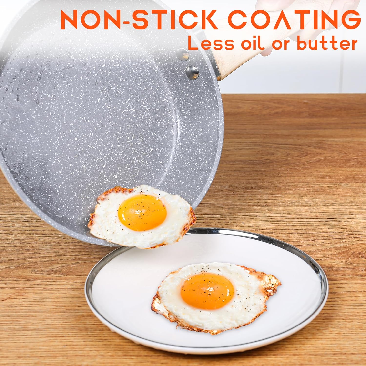 ONLY HOME Ceramic Nonstick Frying Pan Skillet, Healthy Toxin-Free, 20cm NEW - Image 5
