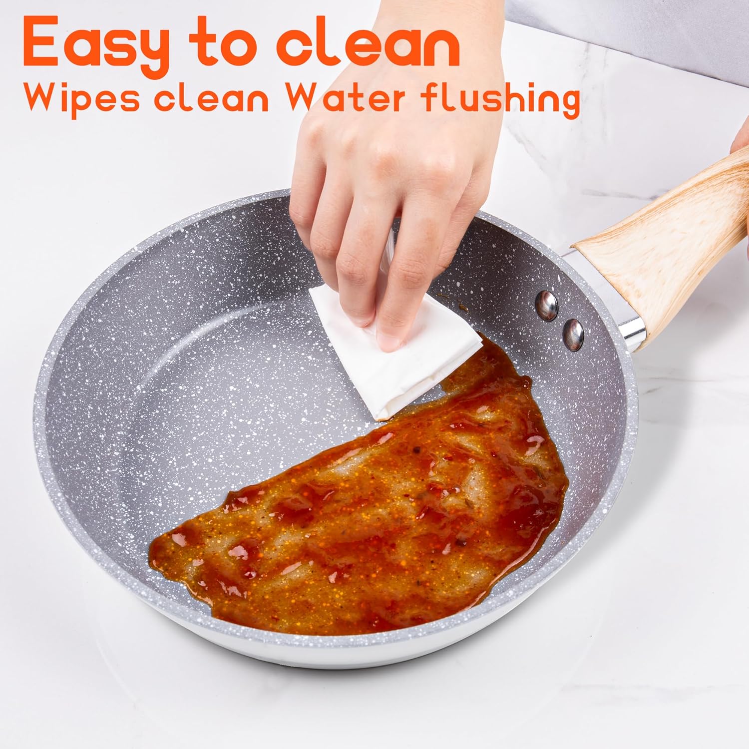 ONLY HOME Ceramic Nonstick Frying Pan Skillet, Healthy Toxin-Free, 20cm NEW - Image 8