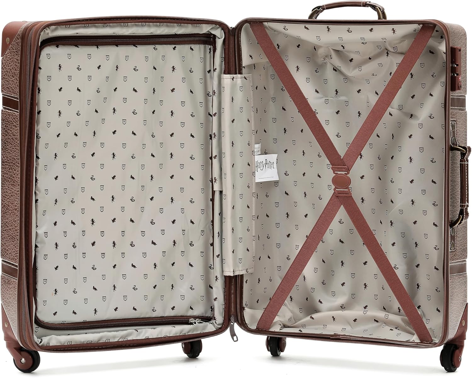 Warner Bros Kids' 3-Piece Polycarbonate Luggage Set, Brown, One Size NEW - Image 4
