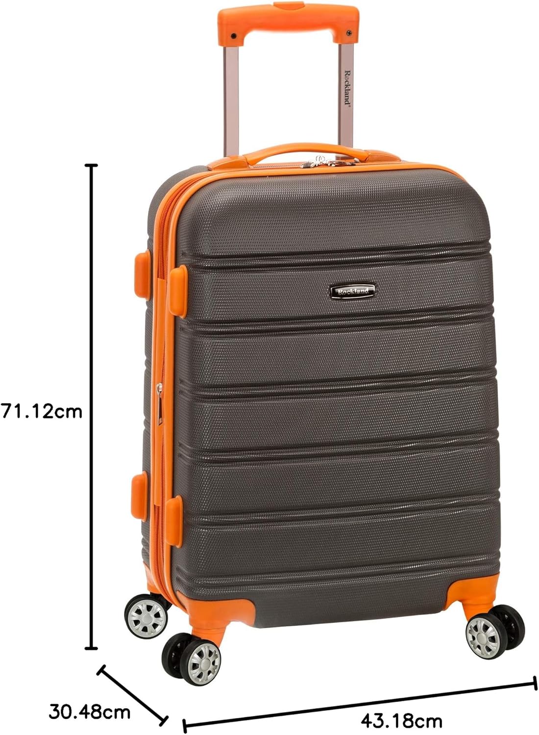 Rockland Hardside Expandable Spinner Wheel Luggage, Charcoal, One Size, DEMO - Image 6