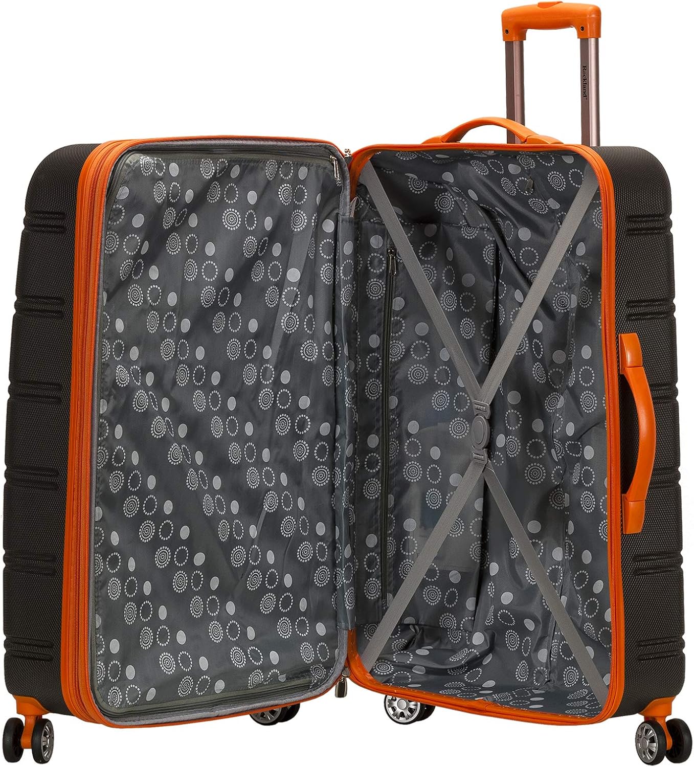 Rockland Hardside Expandable Spinner Wheel Luggage, Charcoal, One Size, DEMO - Image 7