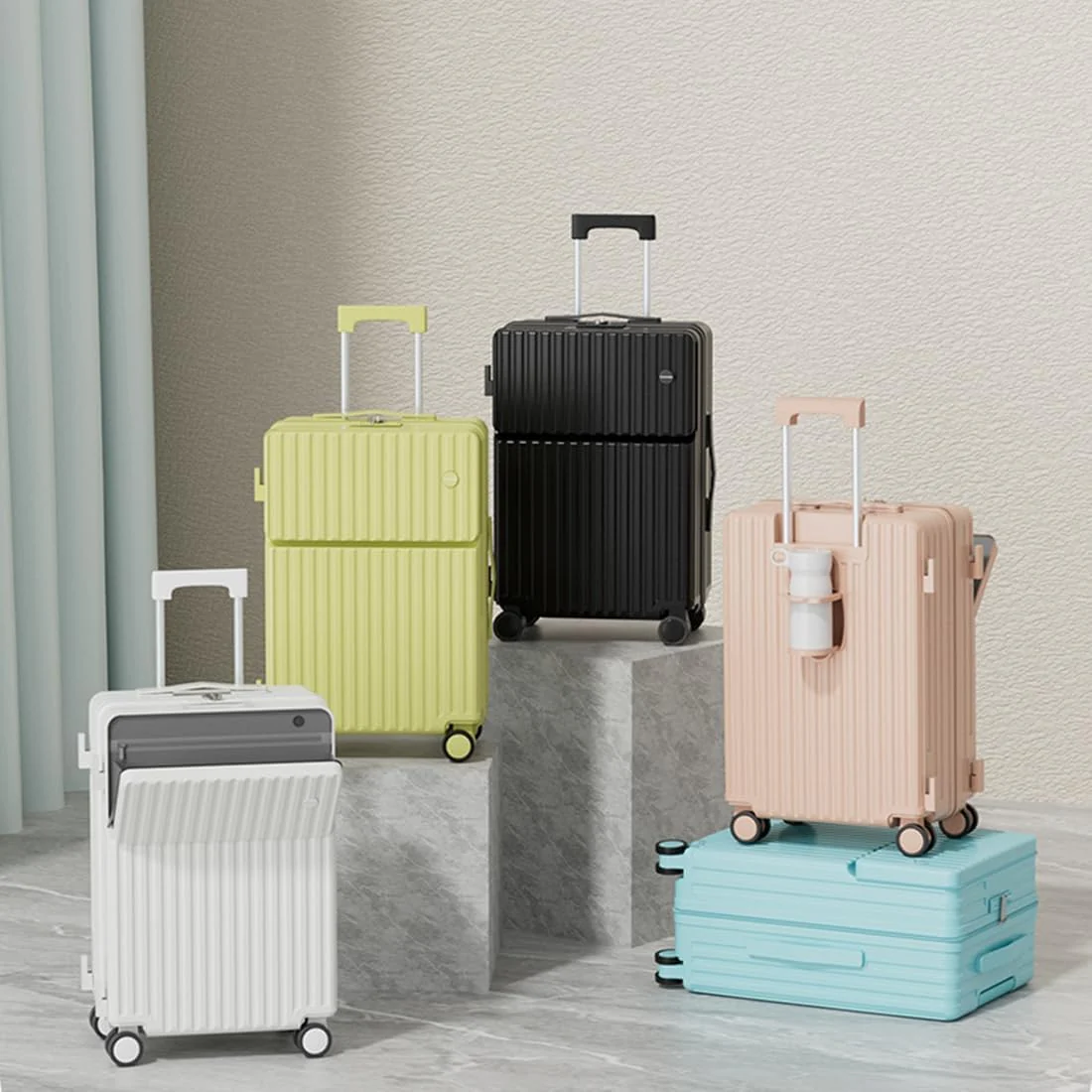 Frafuo Unisex Carry-Ons Carry-On Suitcase Hardshell Spinner Luggage with DEMO - Image 8