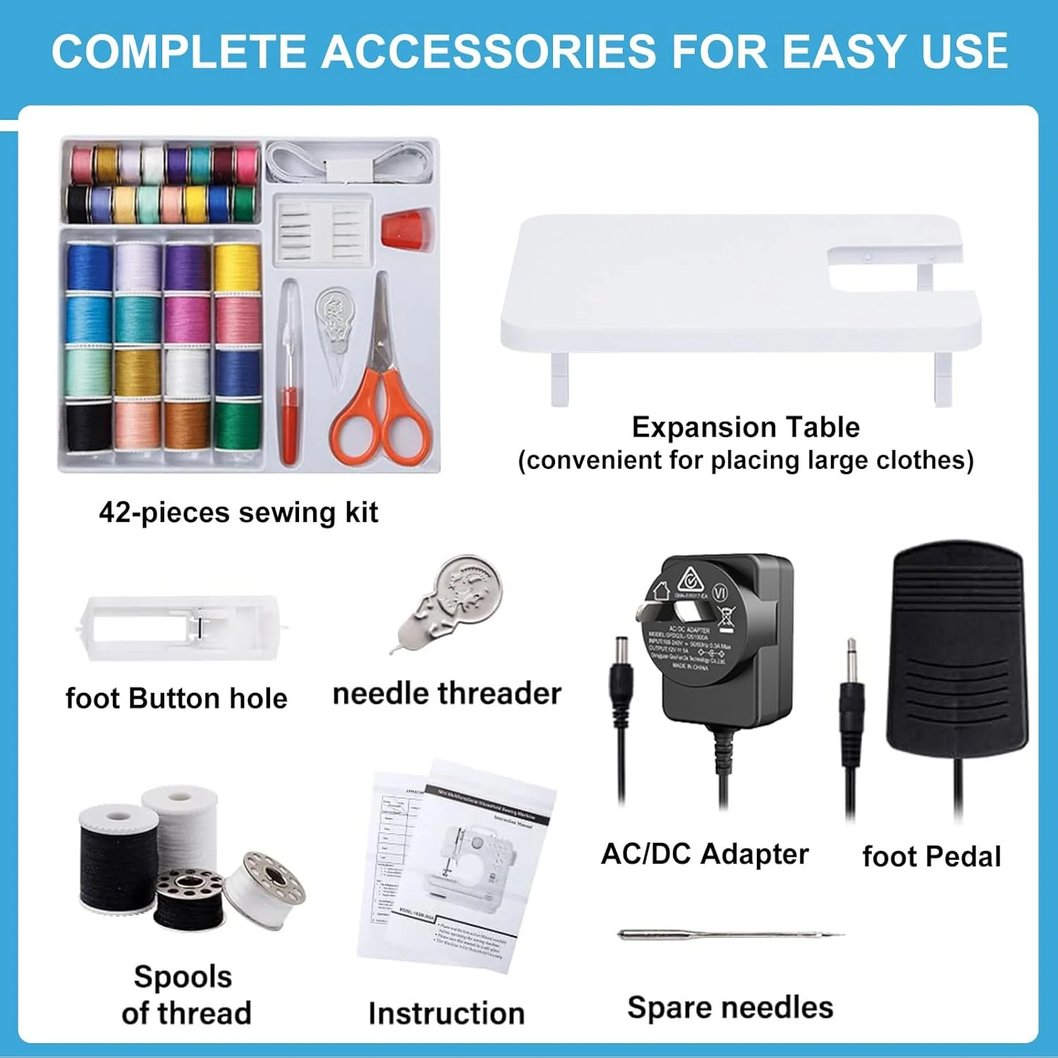 Beslike Mini Electric Sewing Machine - Portable & Compact White DEMO - Image 8