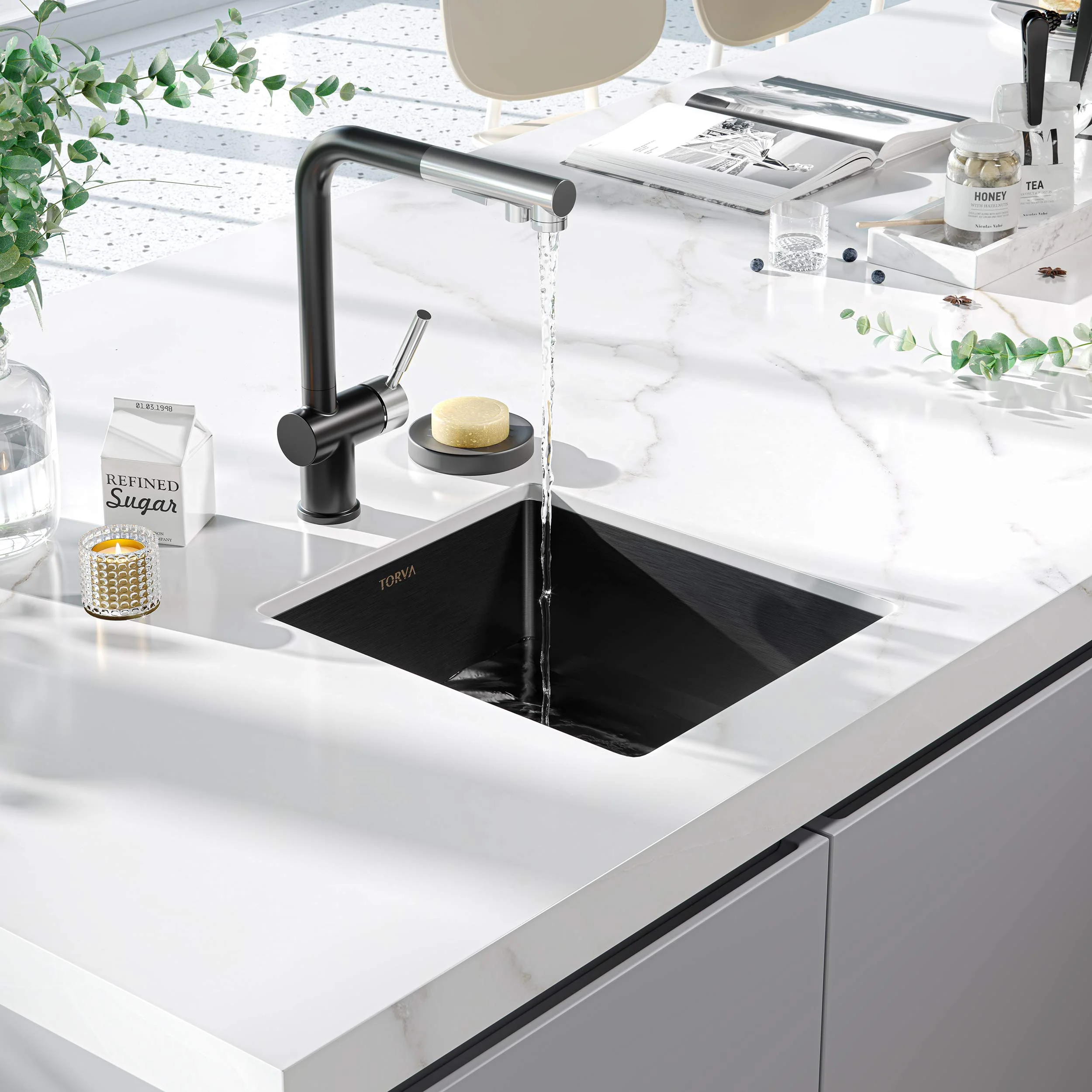 TORVA 44 x 48 23 CM Undermount Stainless Steel Kitchen Sink for Modern DEMO