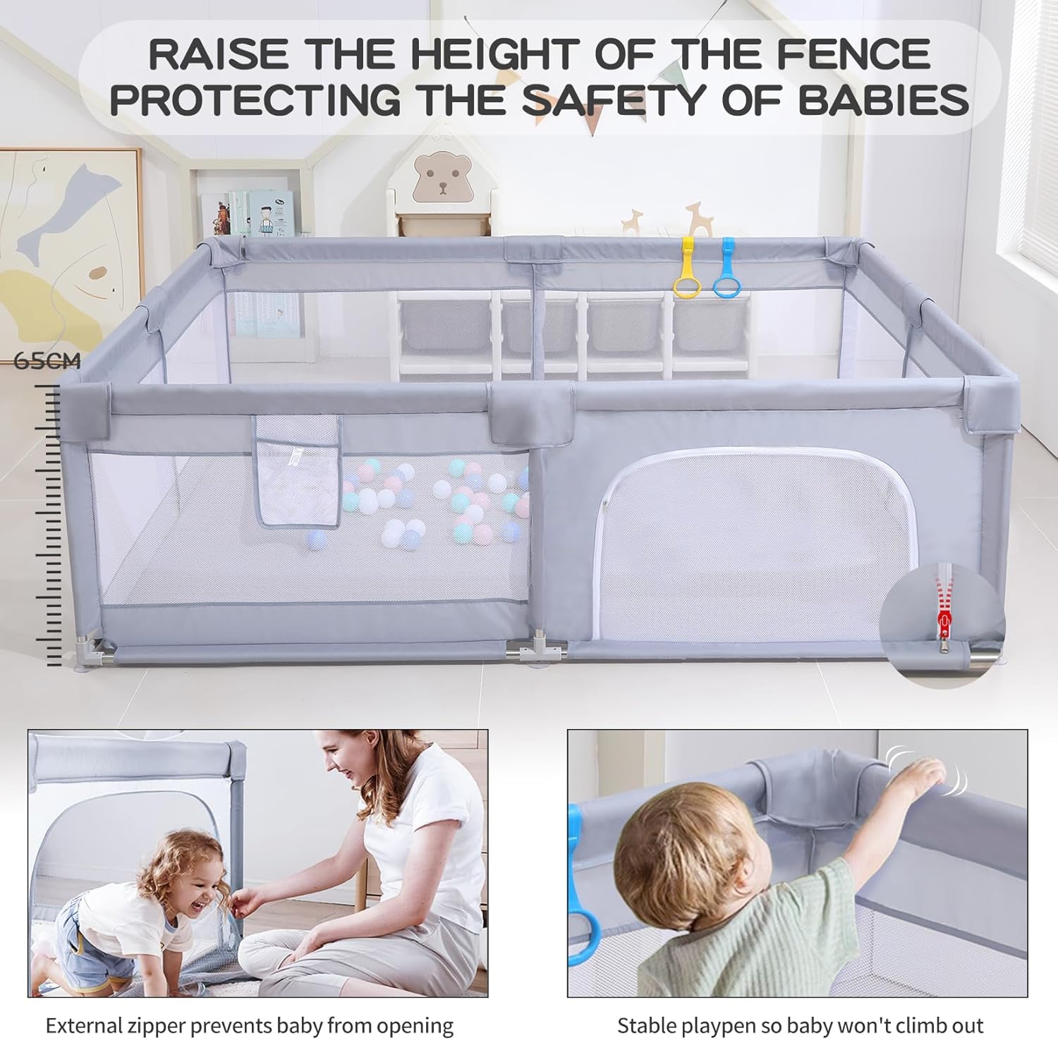 Infant Shining Gray Playard Furniture for Toddler Recreation Area DEMO - Image 3
