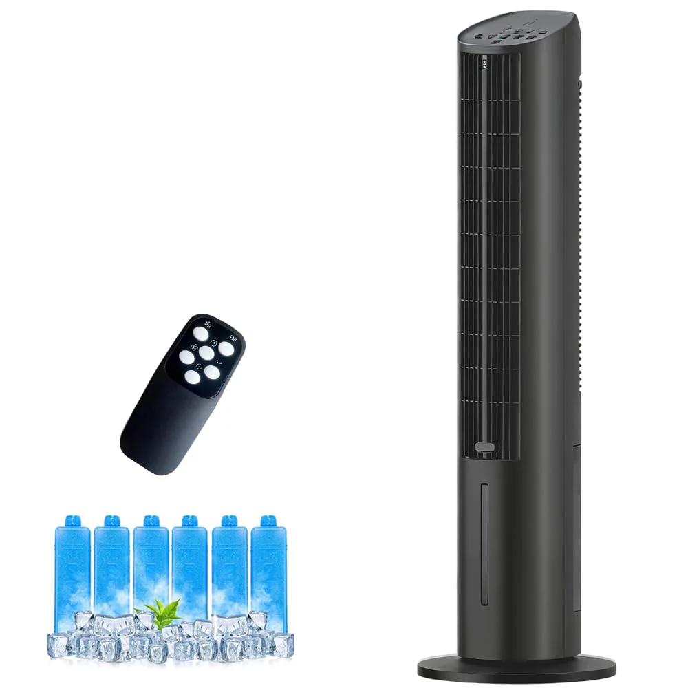 BELEAAD 3L Evaporative Air Cooler Tower Fan with 98cm Height, Black Size DEMO