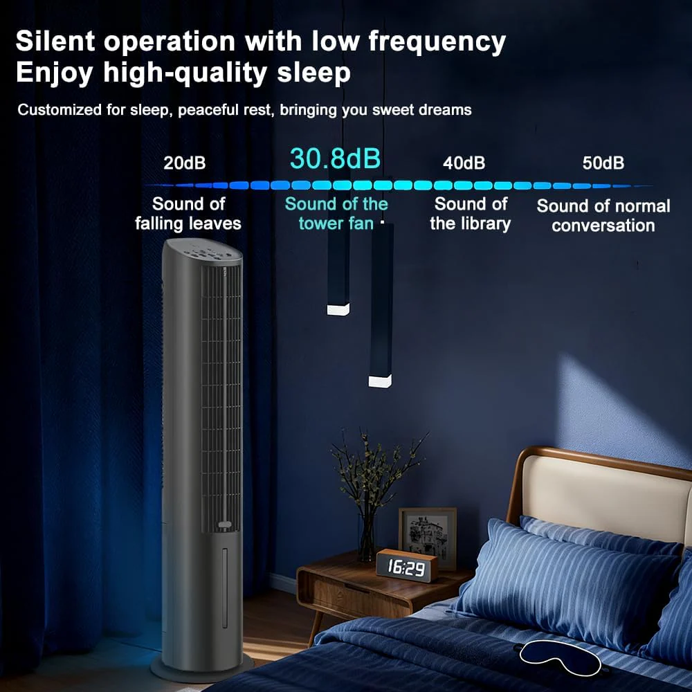 BELEAAD 3L Evaporative Air Cooler Tower Fan with 98cm Height, Black Size DEMO - Image 4