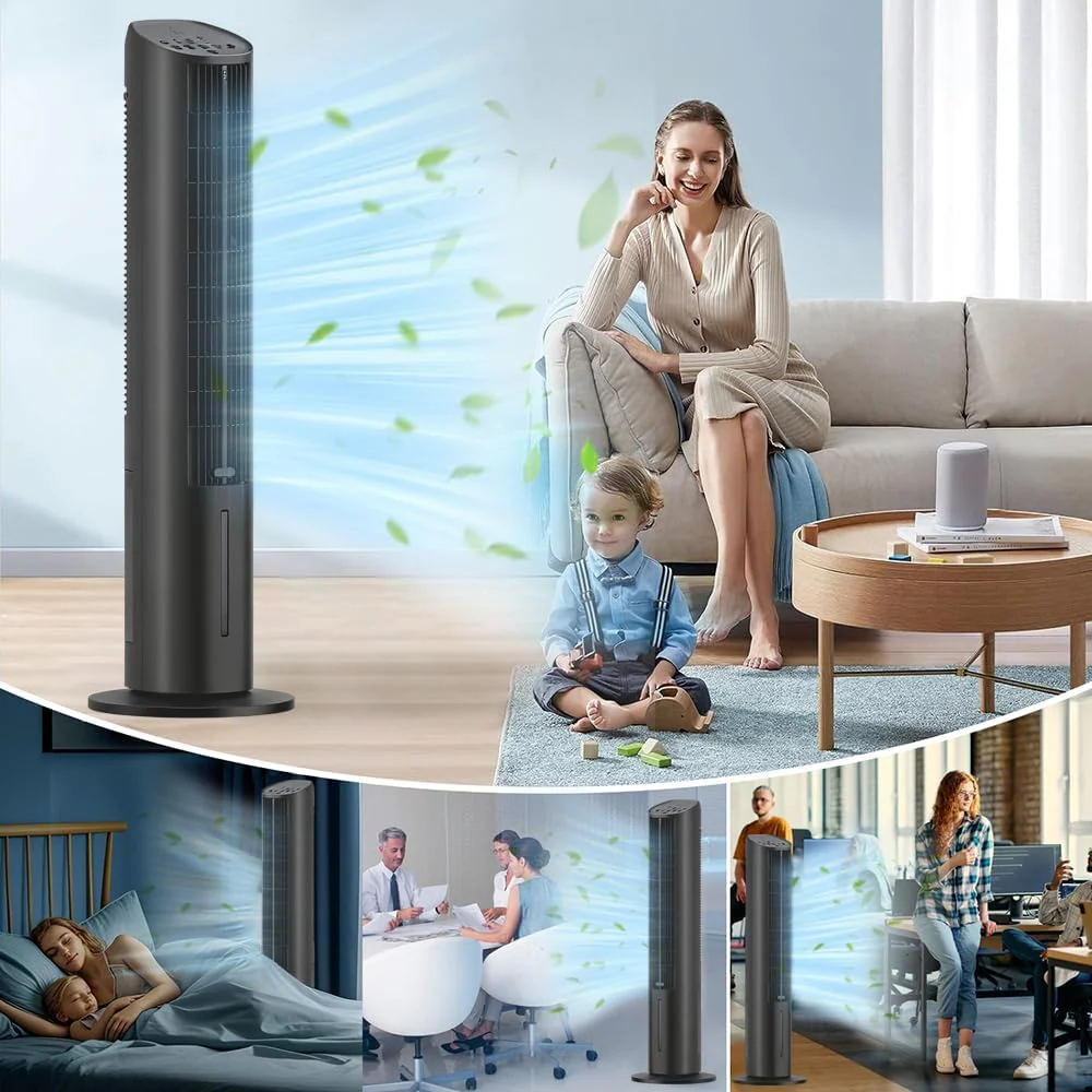 BELEAAD 3L Evaporative Air Cooler Tower Fan with 98cm Height, Black Size DEMO - Image 6