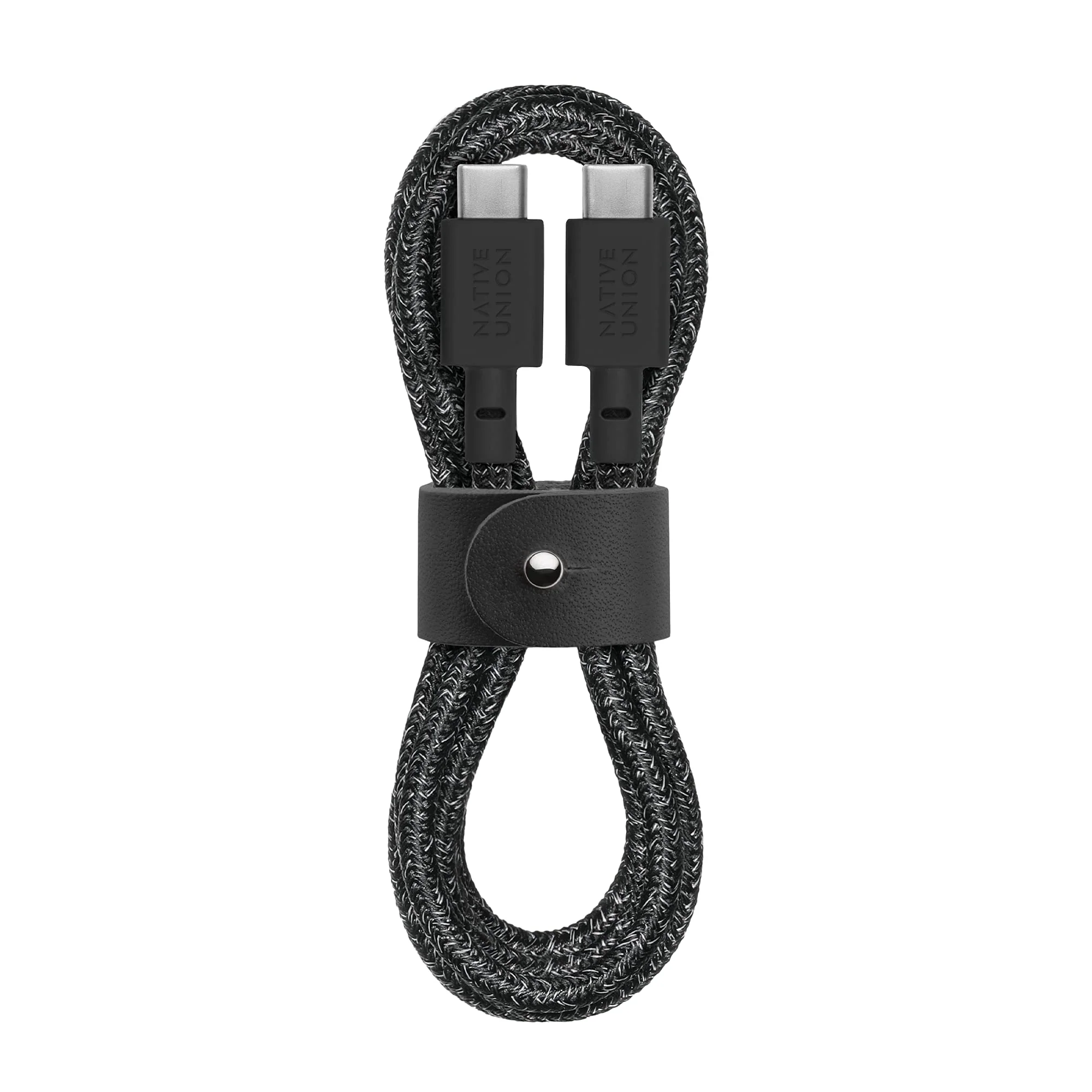 Native Union Type A to USB-C 1.2m Braided Belted Charging Cable Cosmos Black NEW