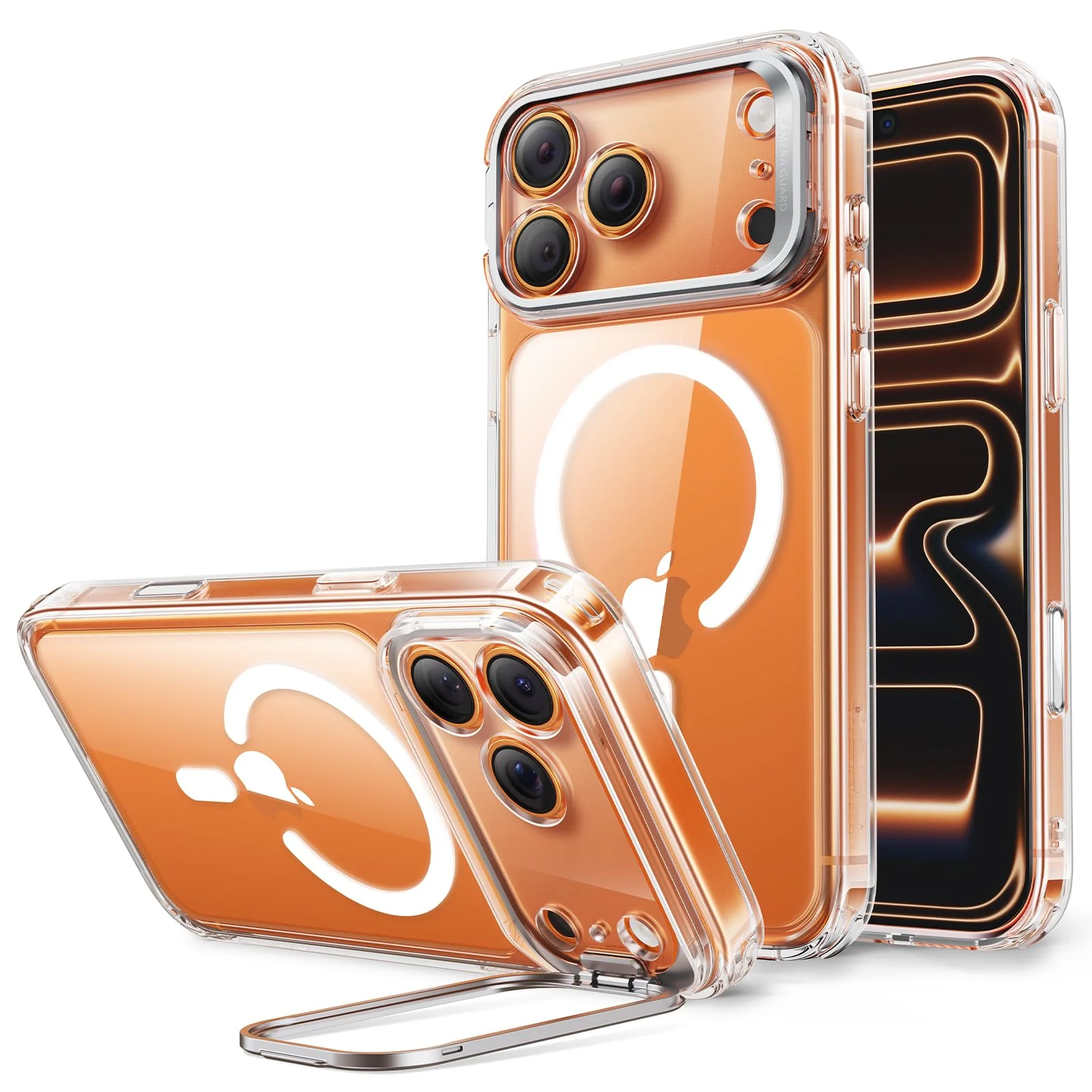 ESR Clear Phone Case with Stand and Camera Cover for iPhone 17 Pro Max Size NEW