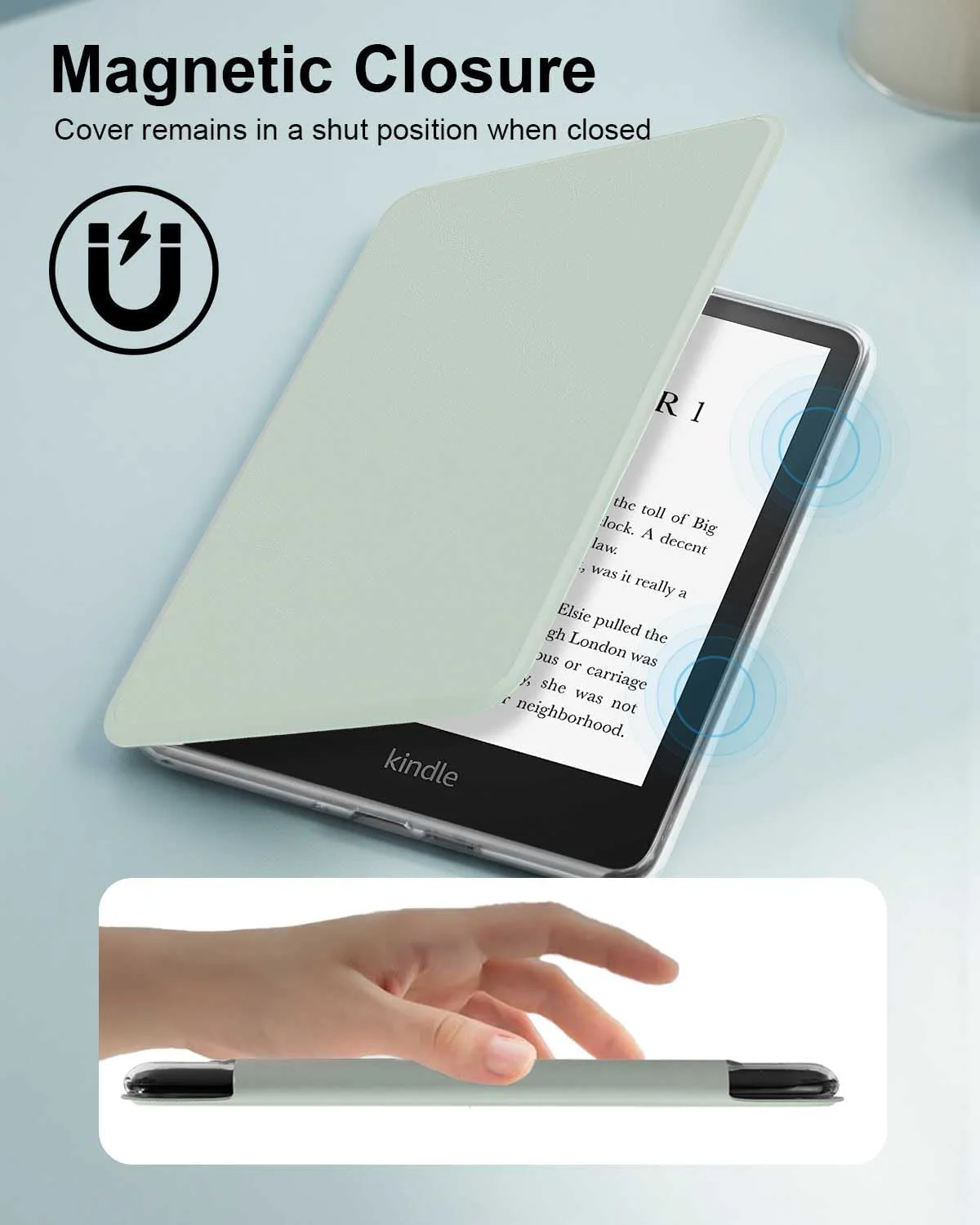 T Tersely Matcha Leather Tablet Case with Hand Strap for 7" Tablets Size 17 NEW - Image 7