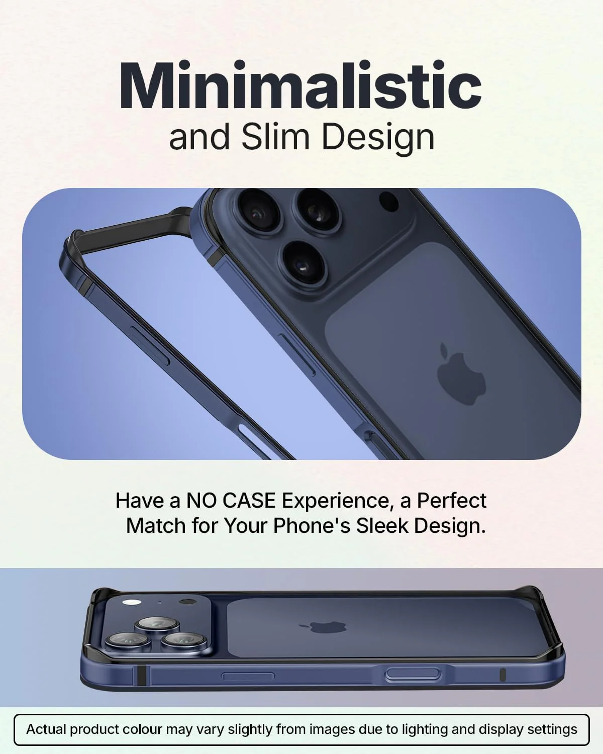 RAEGR Anodized Aluminum Bumper Phone Case for iPhone 17 Pro (2025) Dark Blue NEW - Image 4
