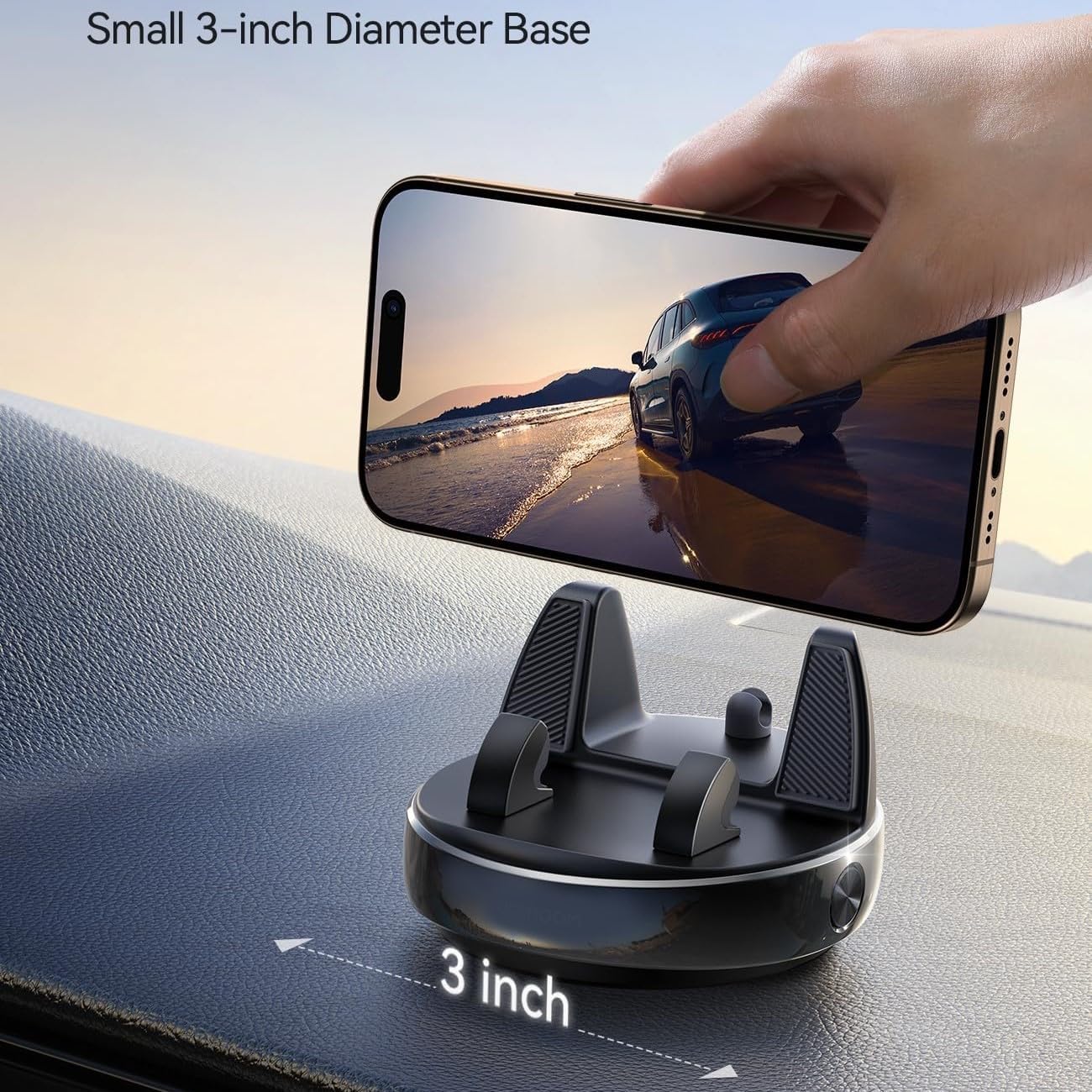 JOYROOM 360° Adjustable Black Dash-Mounted Car Phone Holder for All DEMO - Image 5