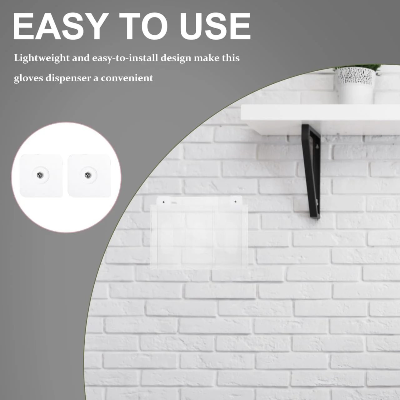 3-Compartment Acrylic Wall Mount Glove Dispenser Storage Box Clear Size NEW - Image 8