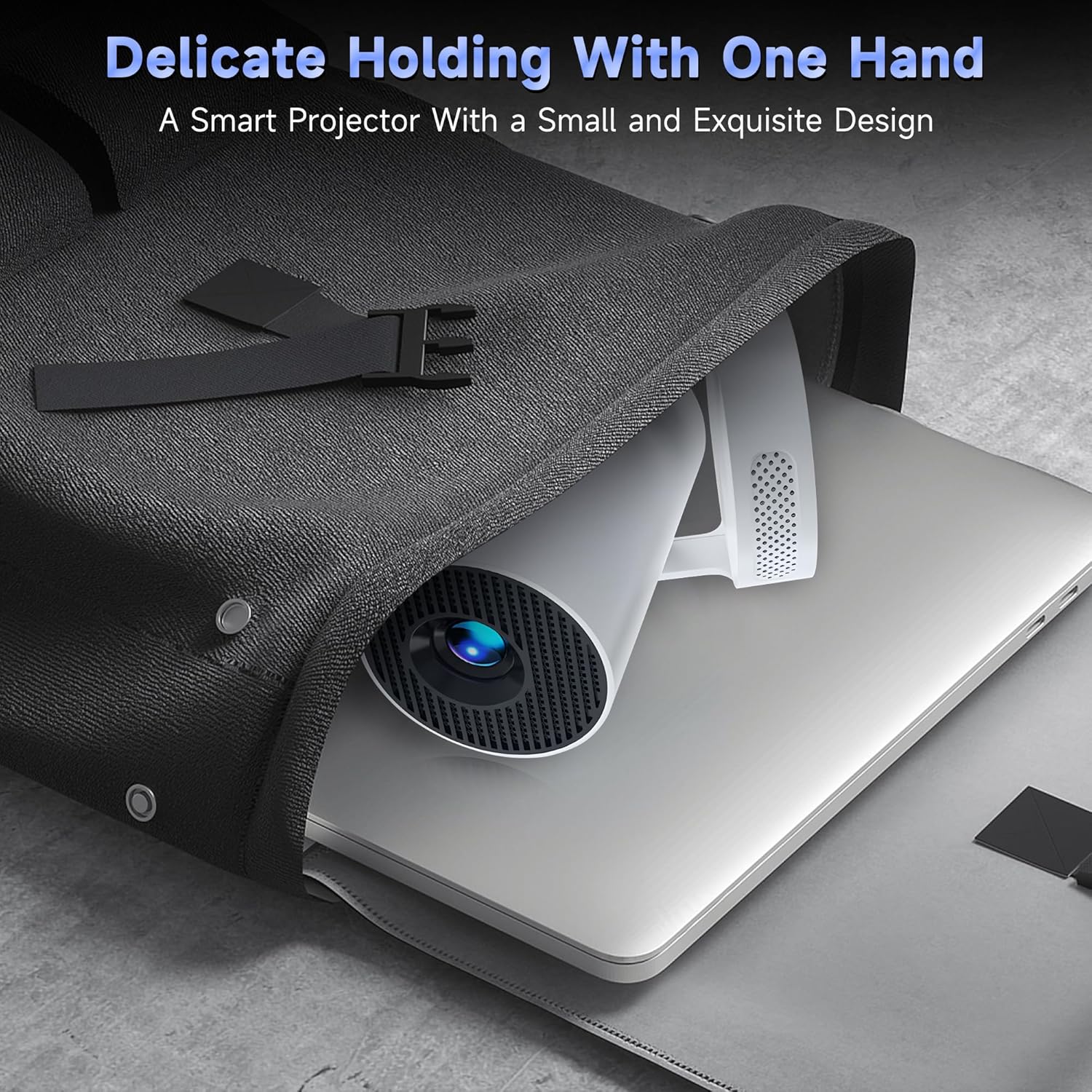Portable 1080P/4K Projectors HD Projector with Electronic Focus - White - Image 8