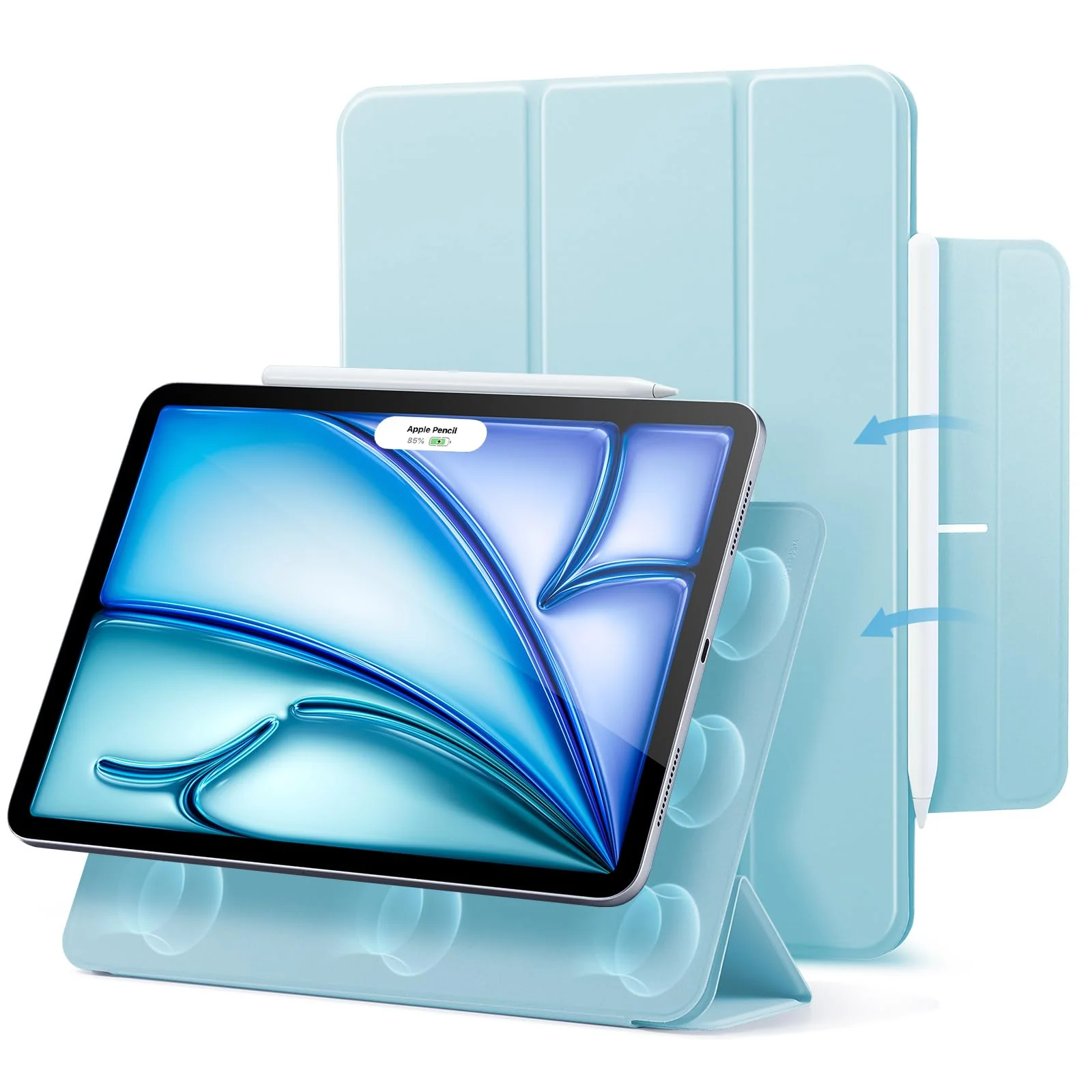 ESR Sky Blue Protective Folio Cover for iPad Air 11" Tablet Case M3/M2/Air NEW