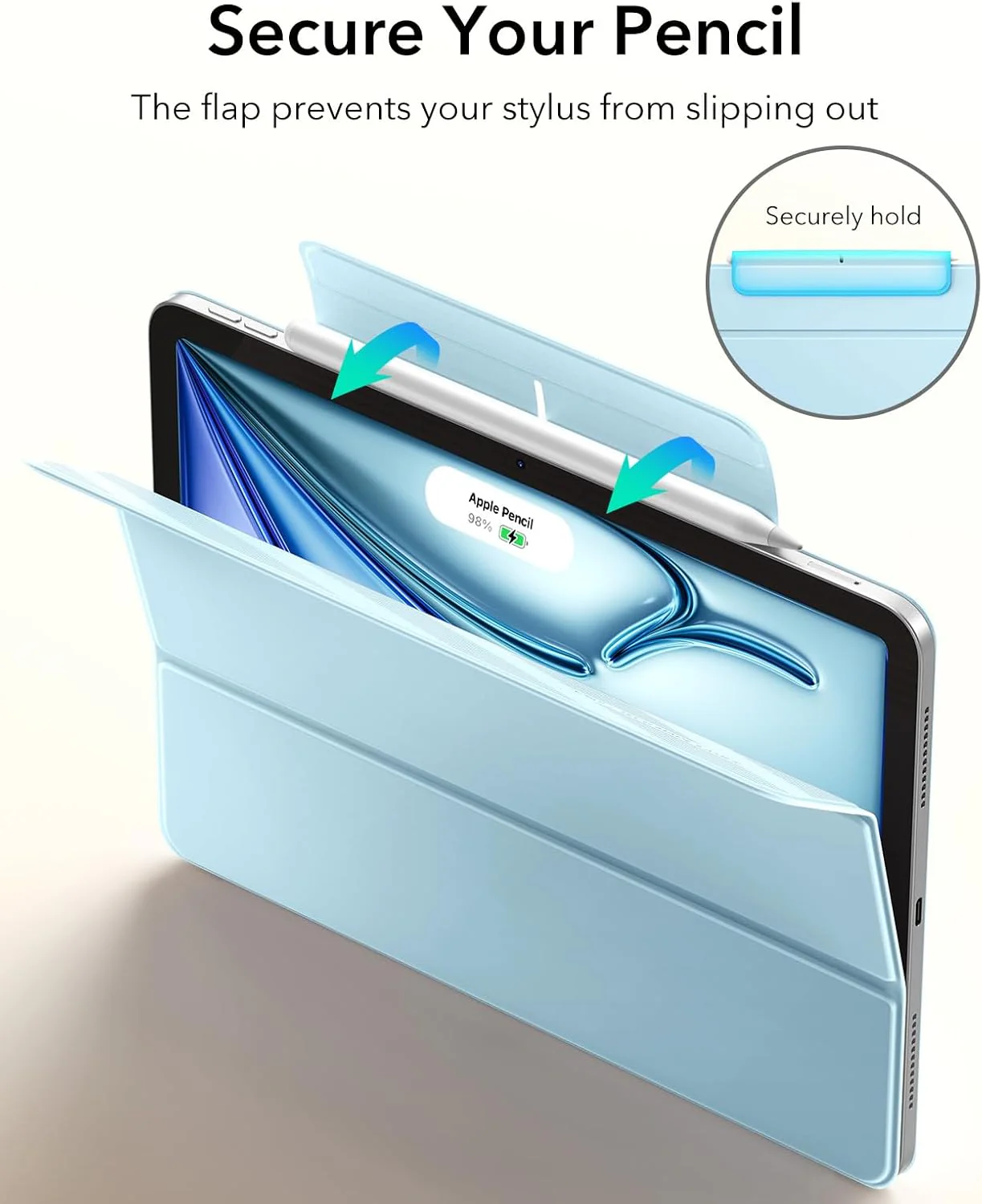 ESR Sky Blue Protective Folio Cover for iPad Air 11" Tablet Case M3/M2/Air NEW - Image 5