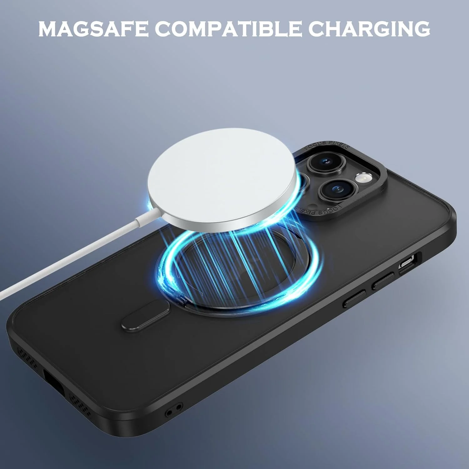 Magnetic 360° Rotating Phone Case for Apple iPhone 14 Pro, Black Size NEW - Image 6