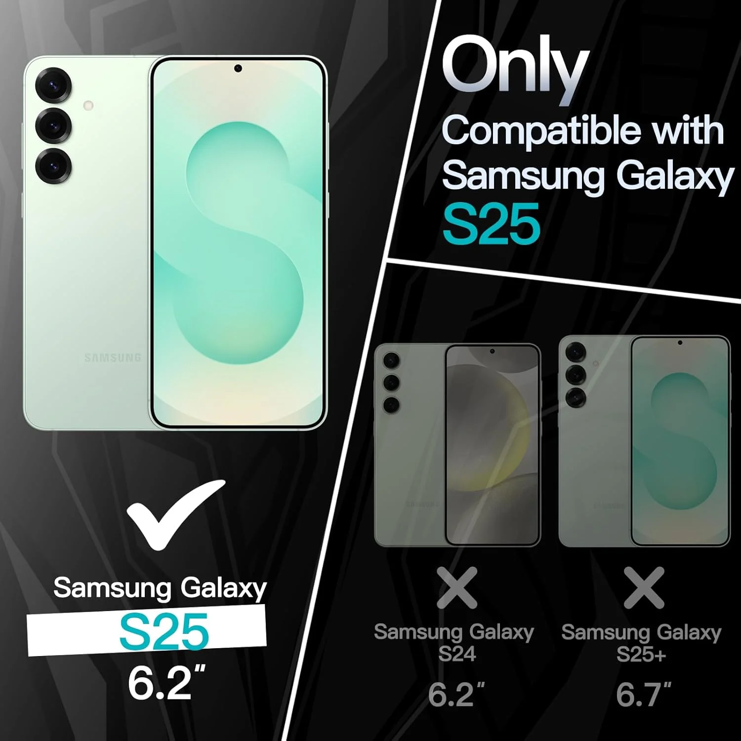 JETech Slim Fit Mint Green Phone Case for Samsung Galaxy S24 Ultra Size NEW - Image 2