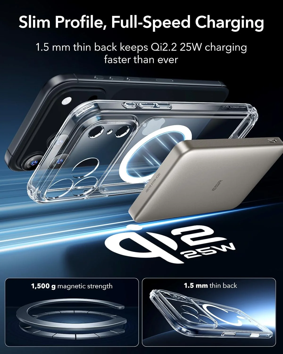 ESR Clear Protective Phone Case for iPhone 17 Pro Max with Camera Cover NEW - Image 5