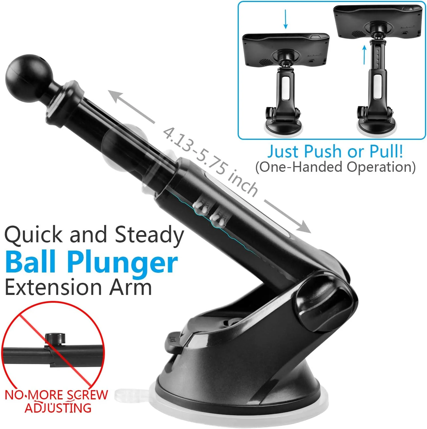 1Zero Handlebar Mount Suction Cup Replacement Quick Ball Plunger Arm for DEMO - Image 2