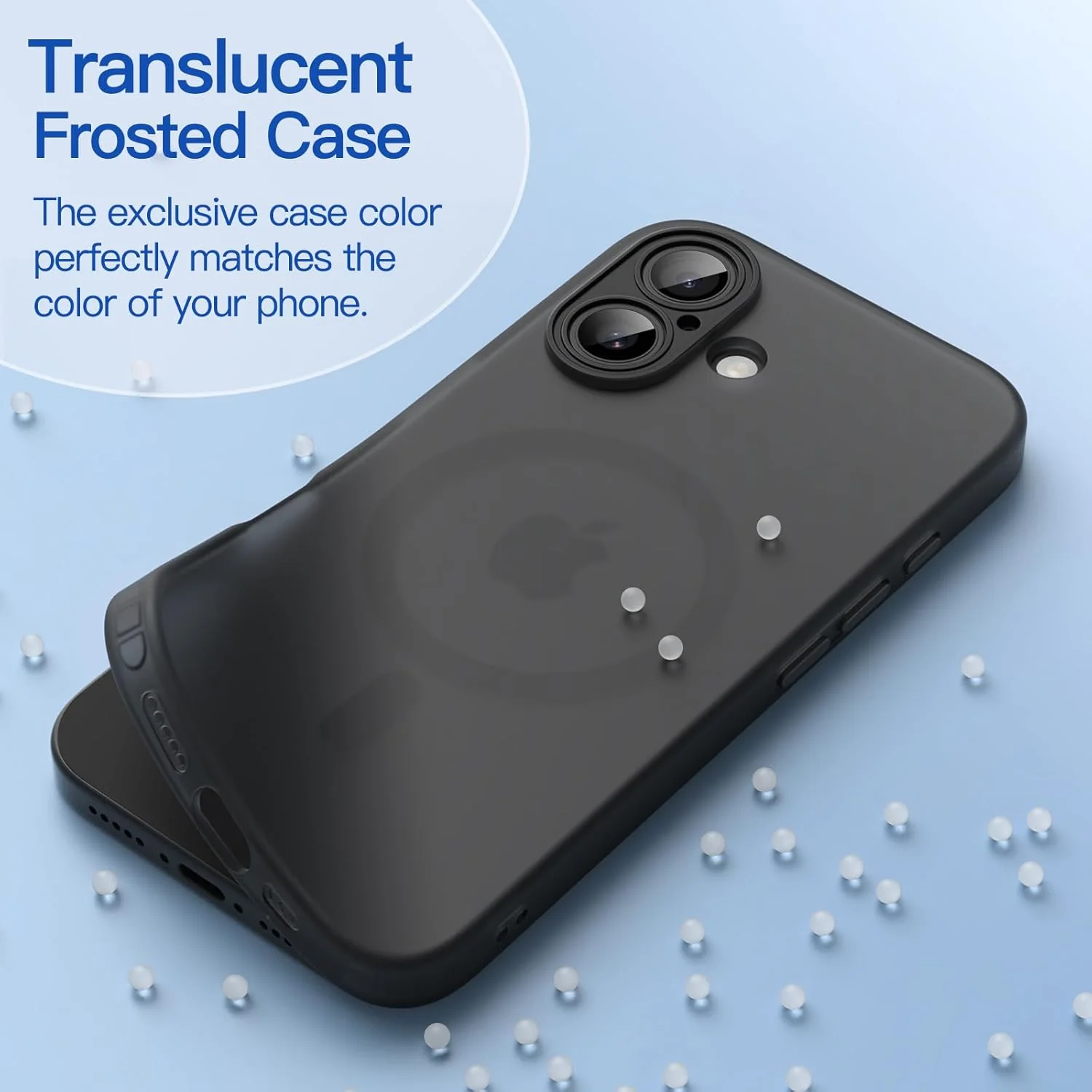 JETech Matte Black Non-Yellowing Protective Phone Case for iPhone 16 6.1 NEW - Image 3