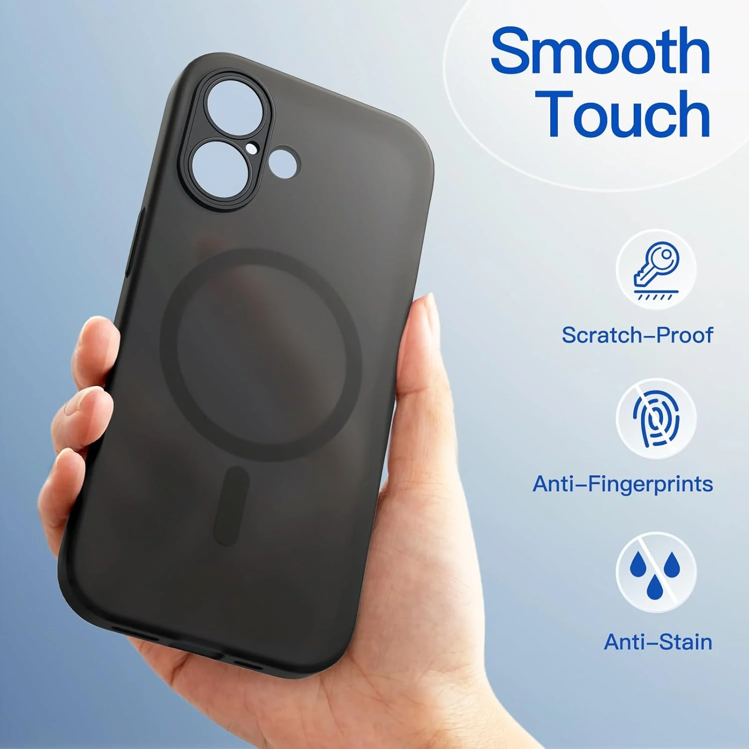 JETech Matte Black Non-Yellowing Protective Phone Case for iPhone 16 6.1 NEW - Image 7