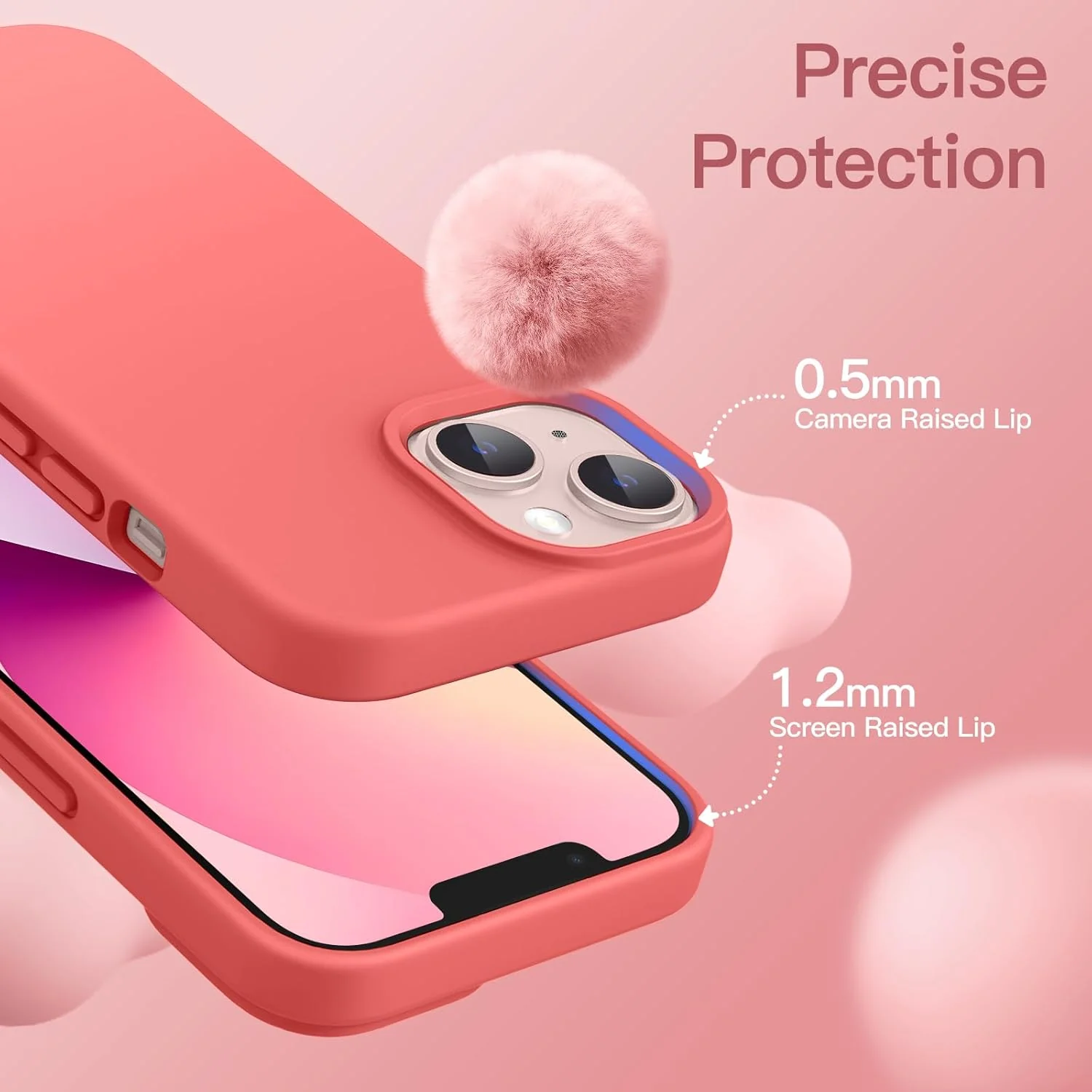 JETech Silicone Phone Case for iPhone 13 6.1-Inch Soft Touch Full-Body NEW - Image 5