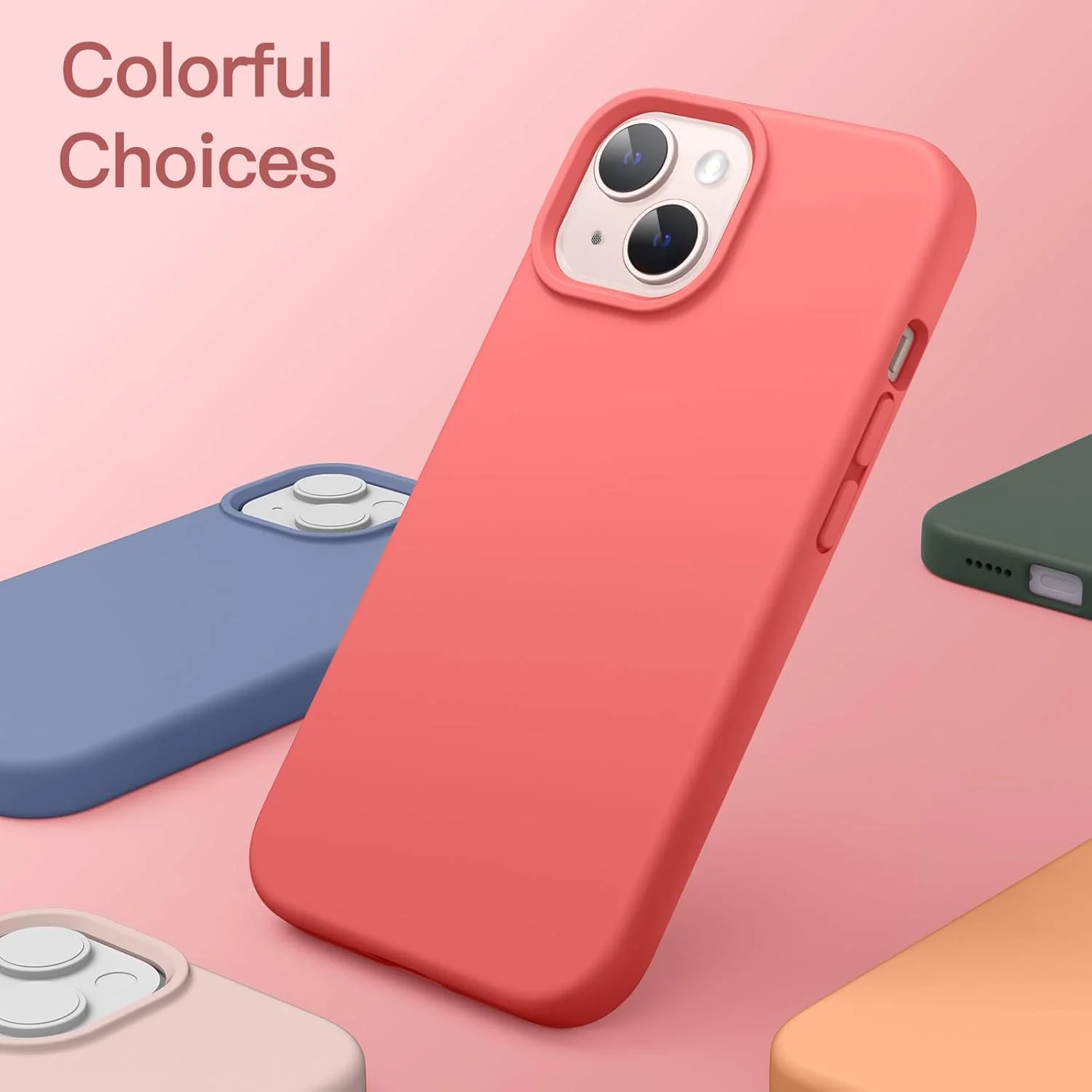 JETech Silicone Phone Case for iPhone 13 6.1-Inch Soft Touch Full-Body NEW - Image 6