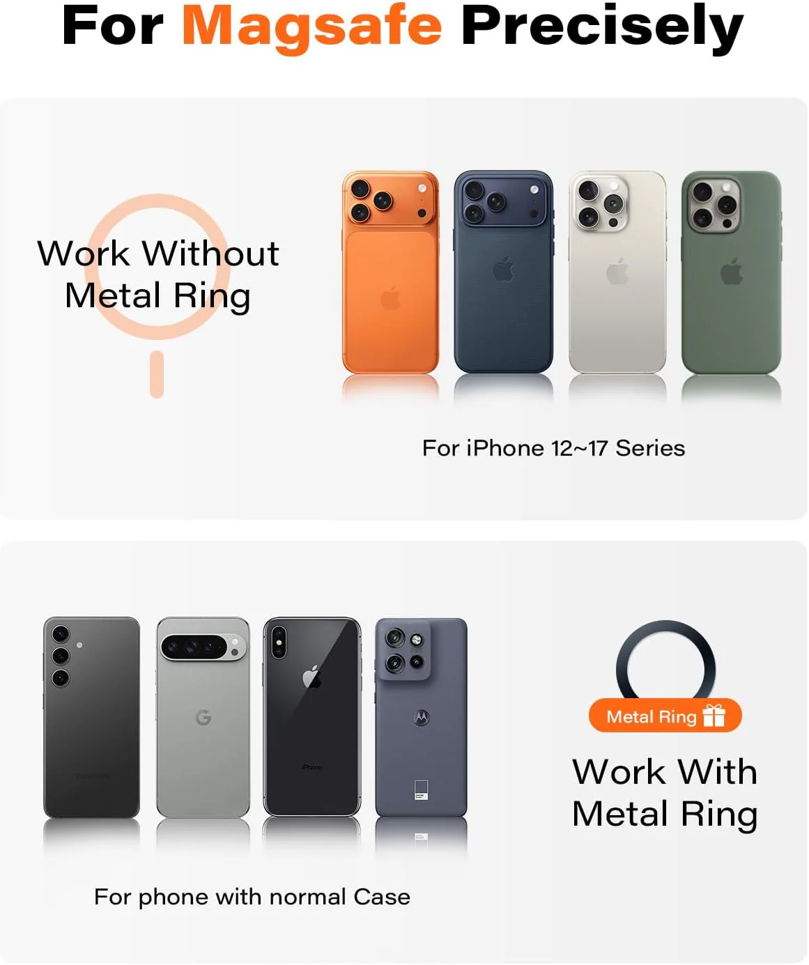 APPS2Car Magnetic Grips Phone Holder - Alloy Base Ball Joint Mount for Car NEW - Image 6