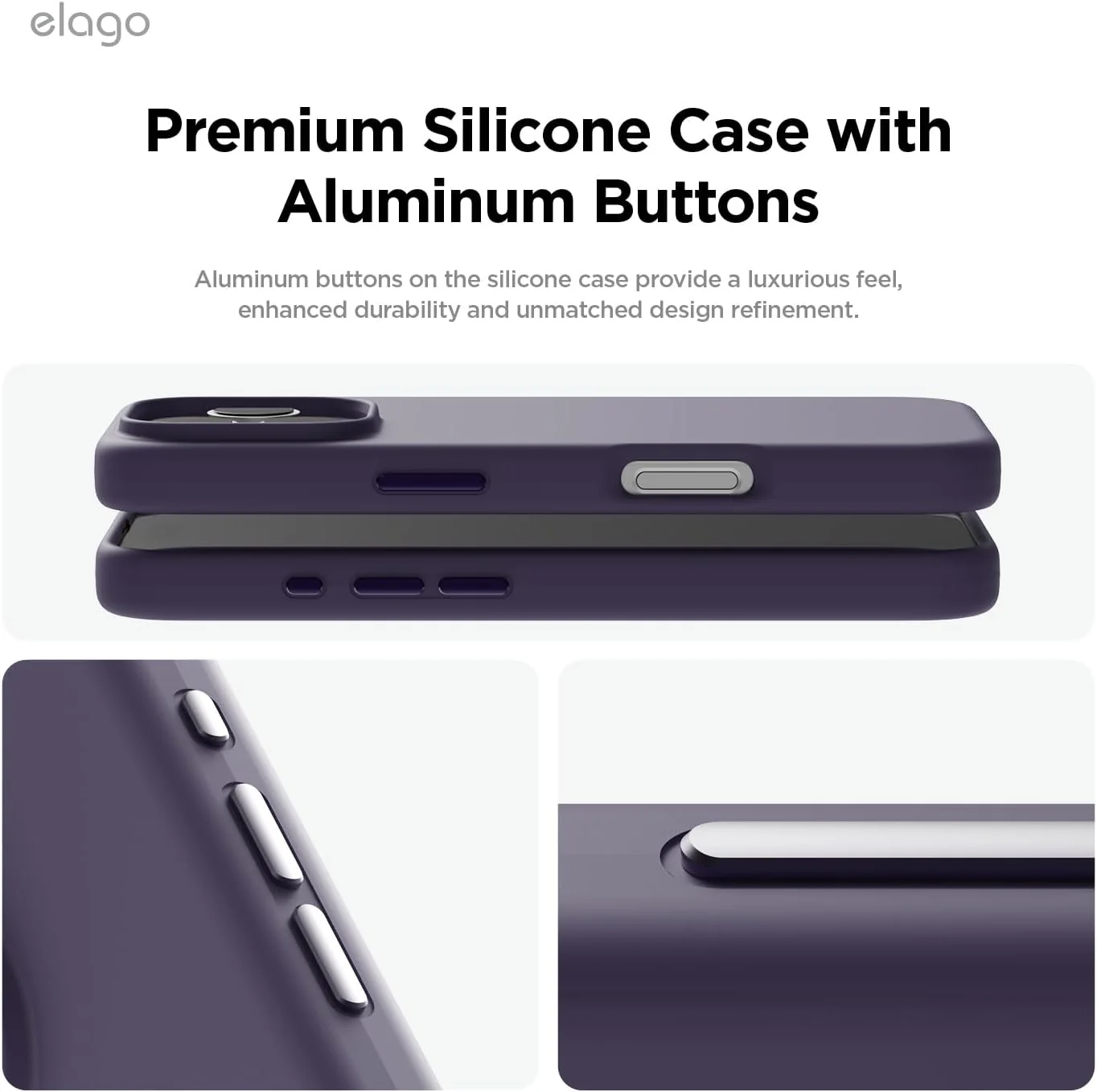 elago Magnetic Silicone Phone Case for iPhone 16 Pro Max 6.9 Inch Deep NEW - Image 3